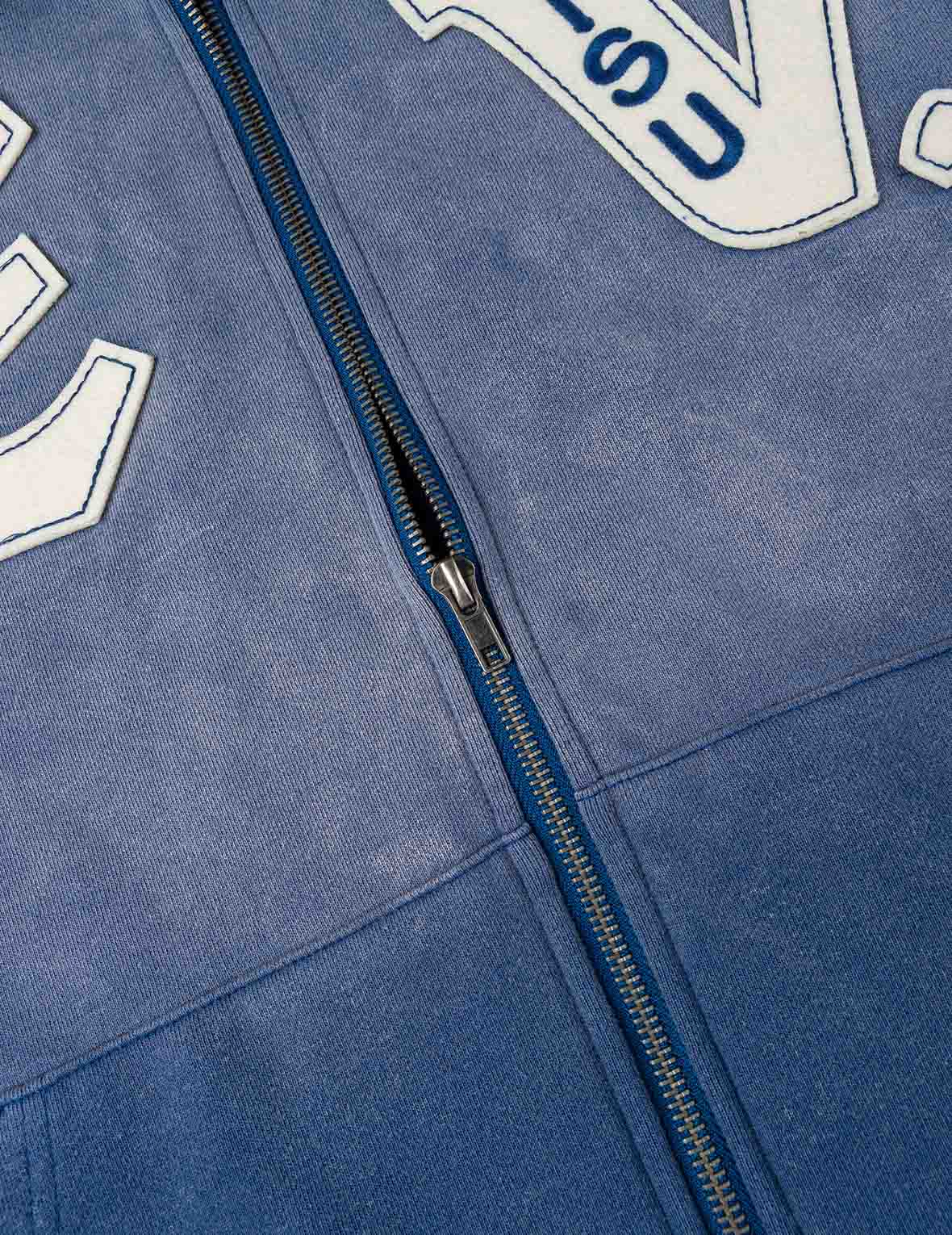 EV and Seagull Patches Embroidery Relax Fit Hoodie Jacket