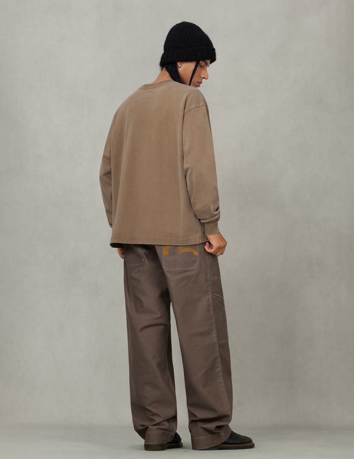 Seagull Embroidery Pocket Relax Fit Long-sleeve T-shirt