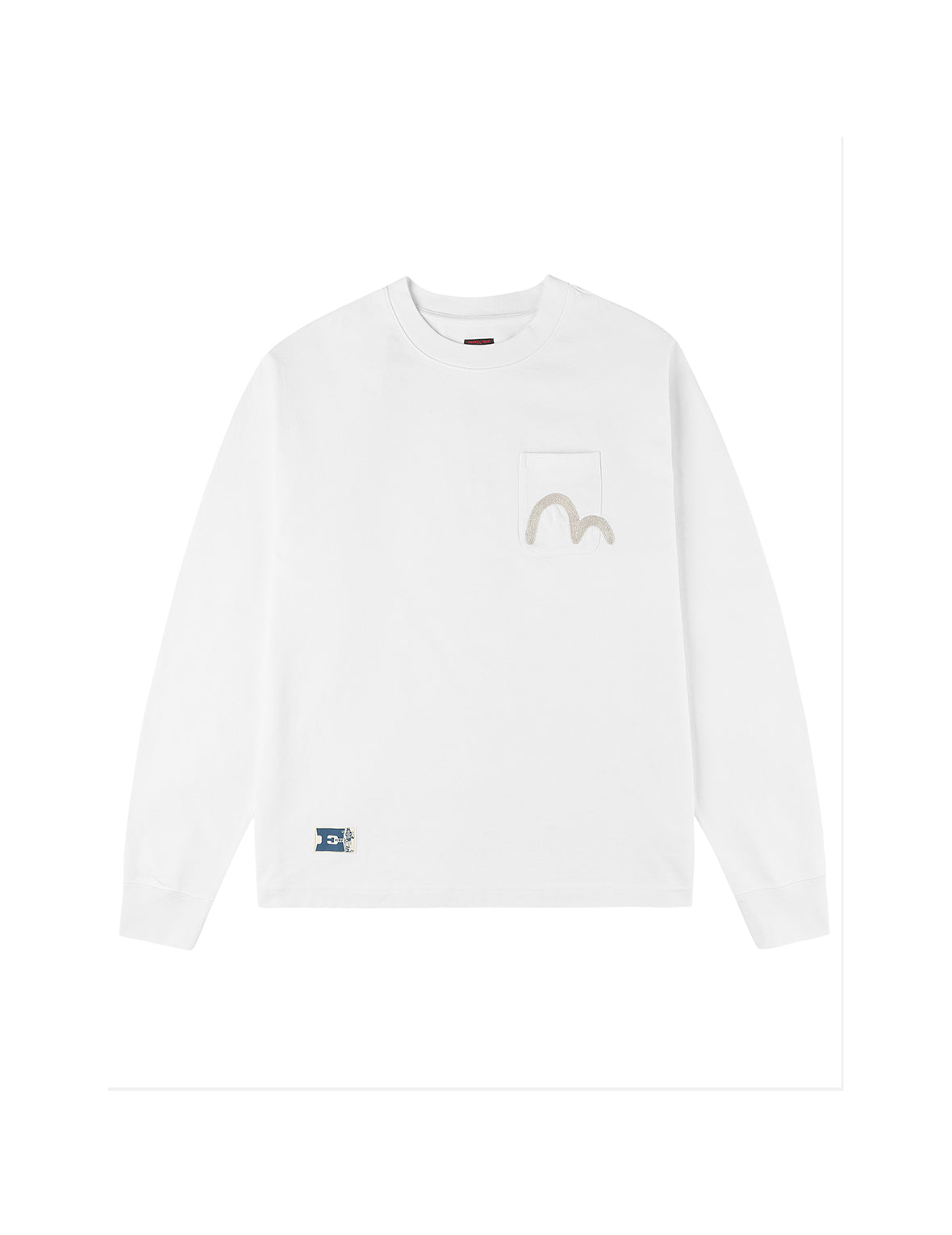 Seagull Embroidery Pocket Relax Fit Long-sleeve T-shirt