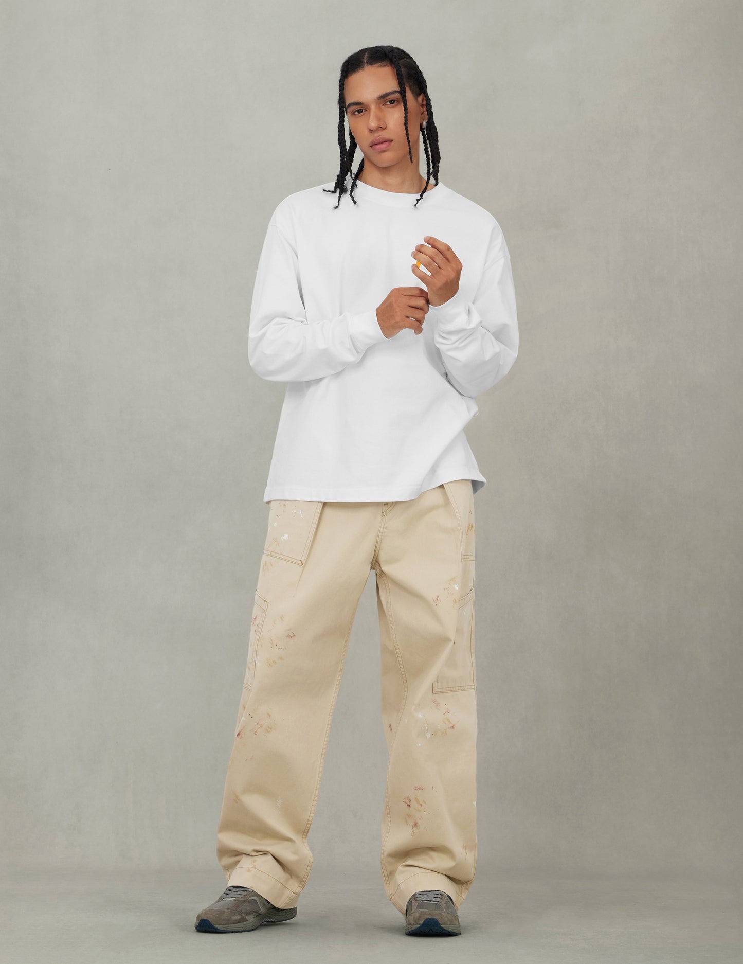 Seagull and Rubber Legs Print Relax Fit Long-sleeve T-shirt