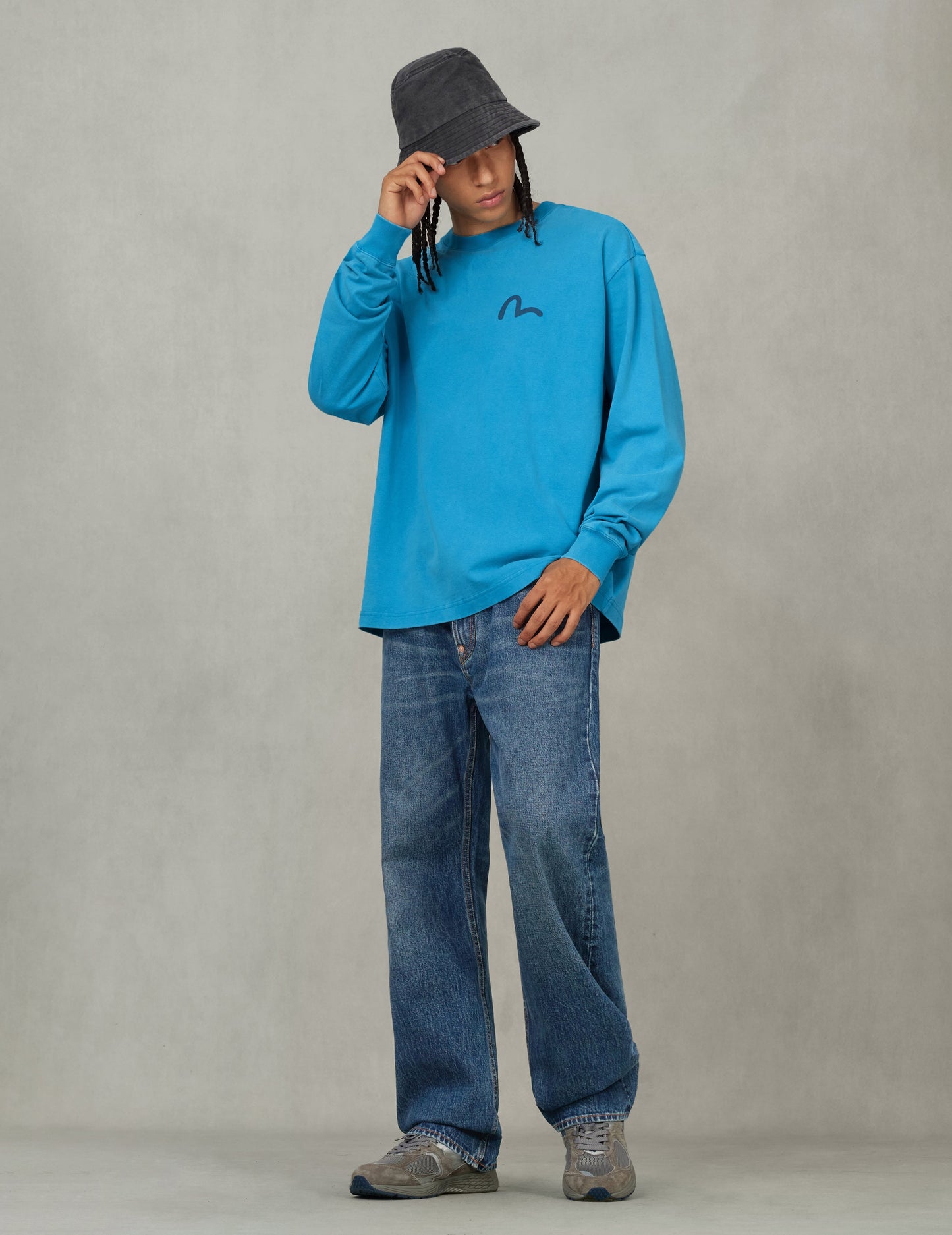 Classic 50s Cars Print Relax Fit Long-sleeve T-shirt