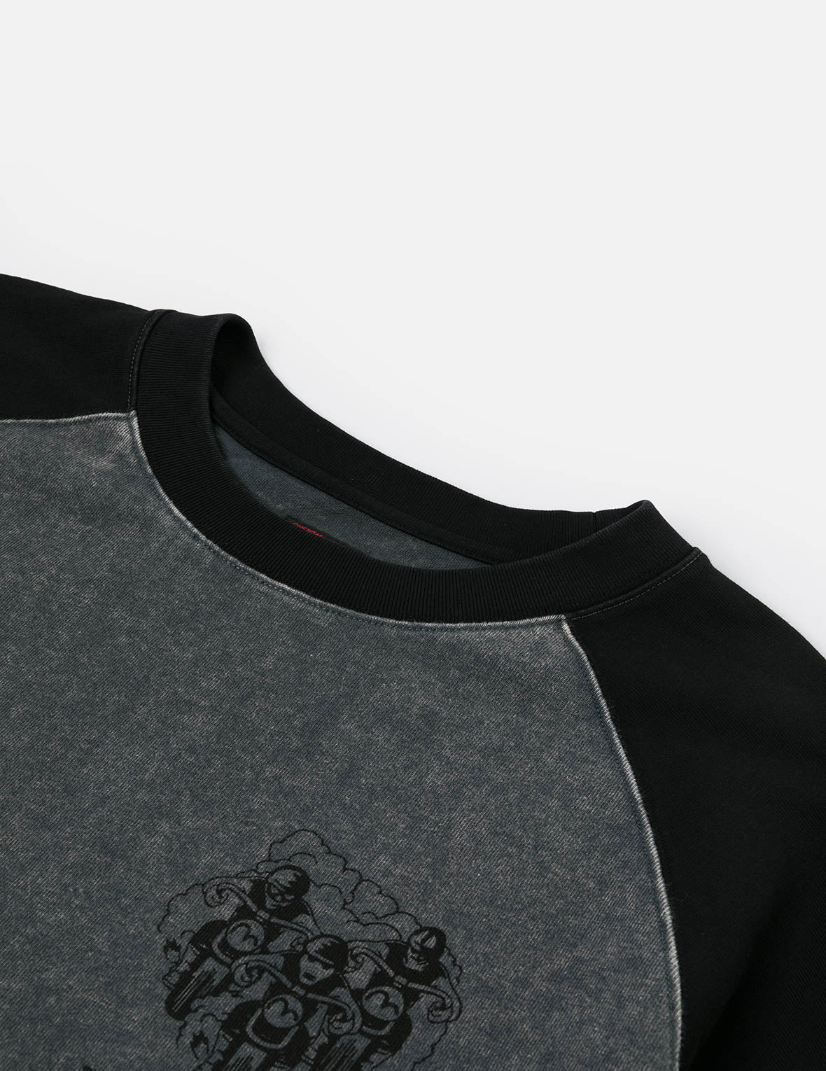 Retro Motocross Print Relax Fit Long-sleeve T-shirt