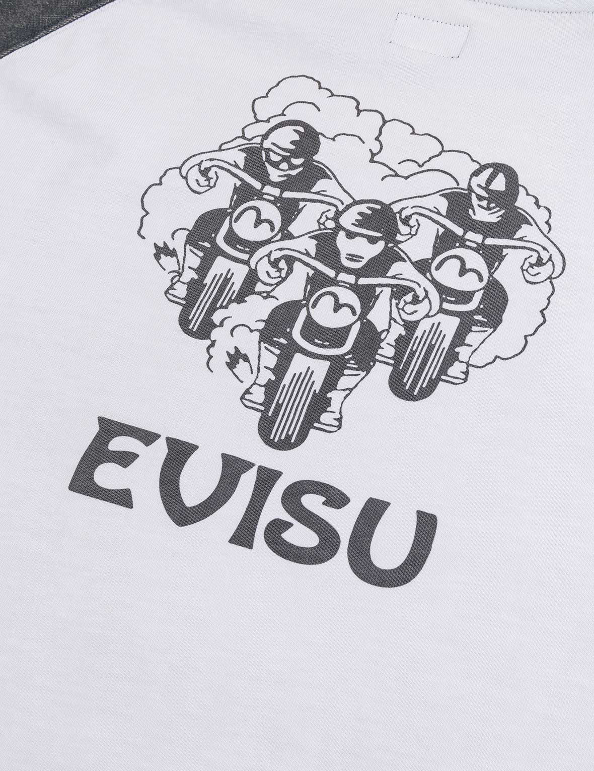 Retro Motocross Print Relax Fit Long-sleeve T-shirt