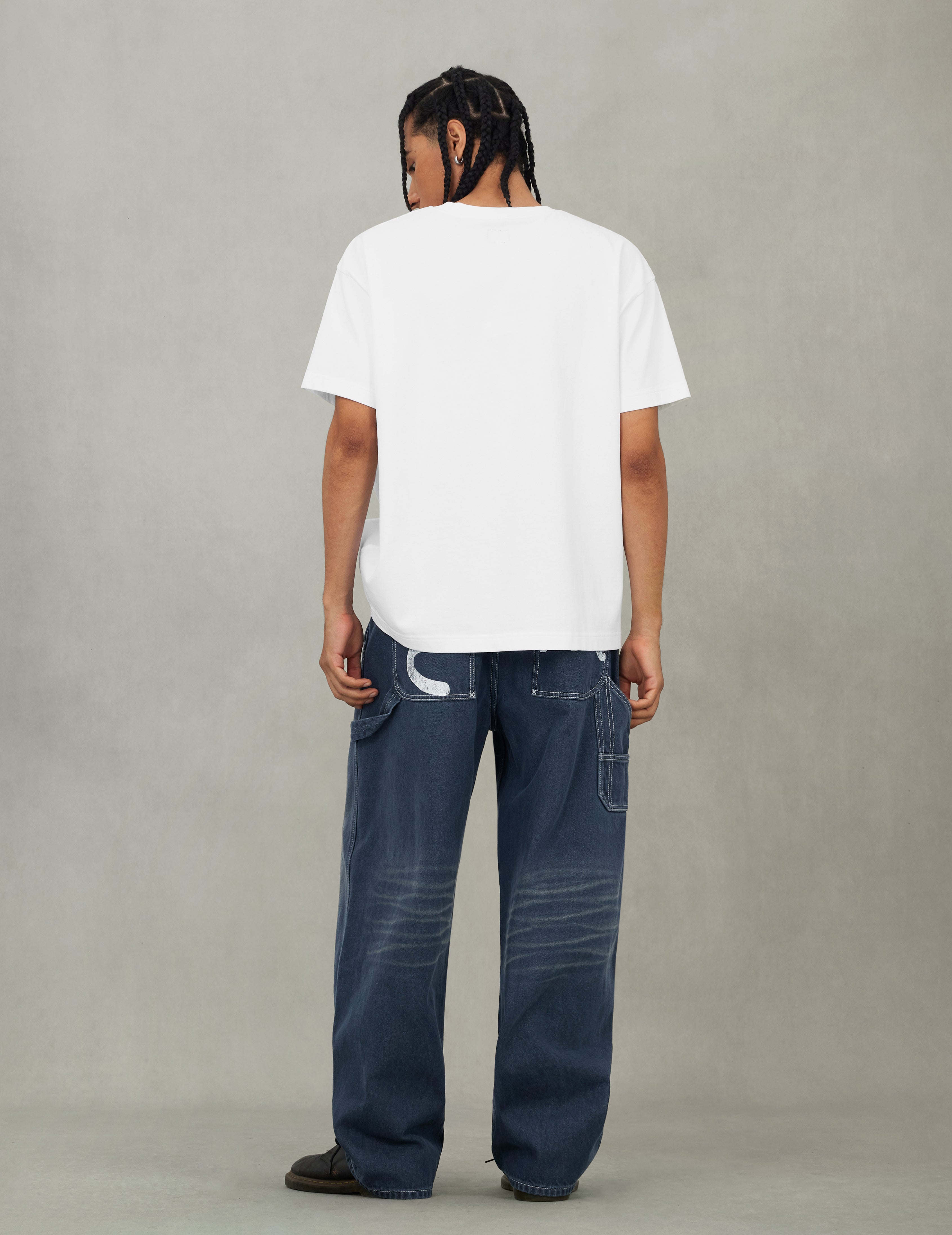 UFO Abduction Print Relax Fit T-shirt