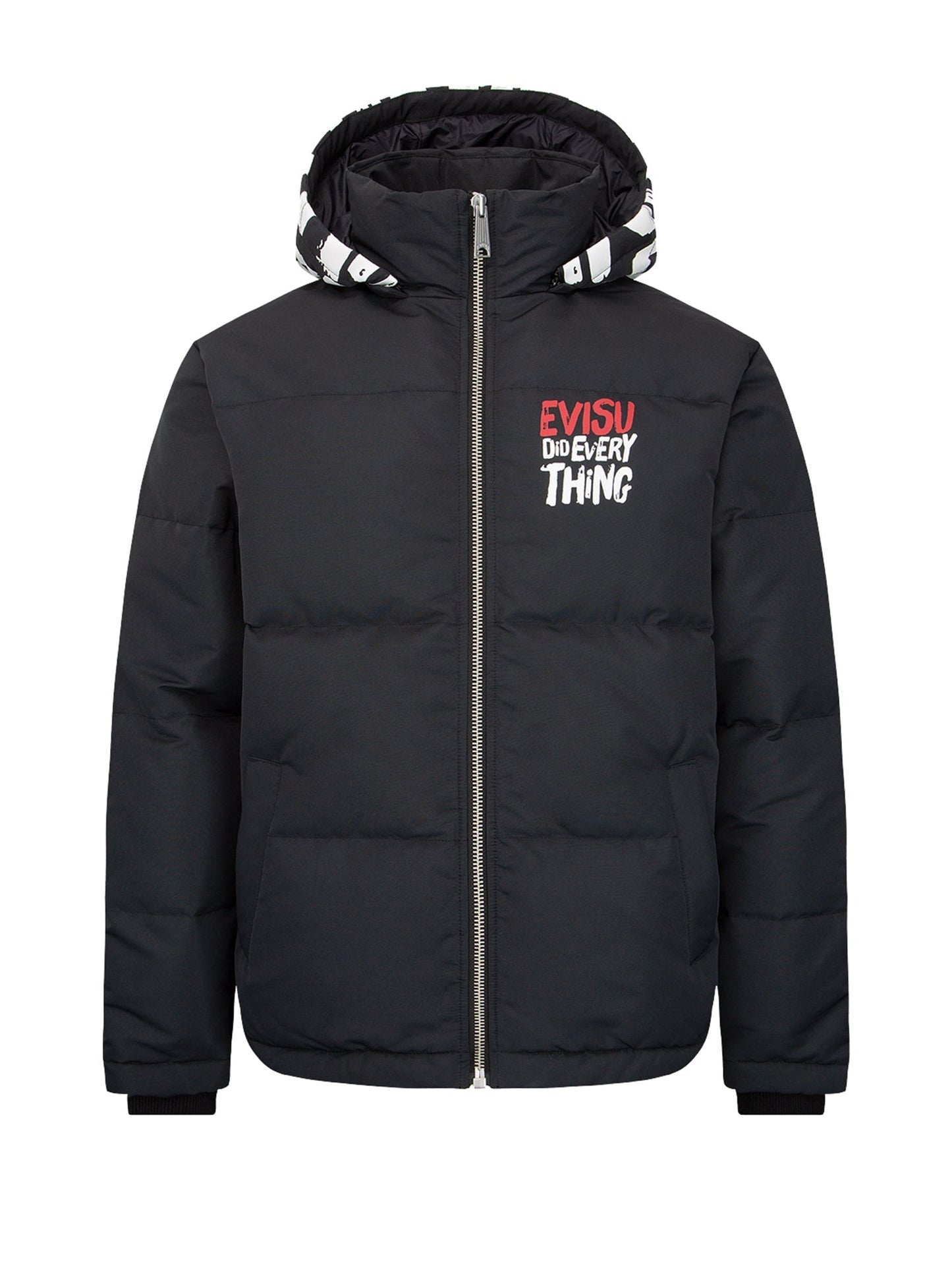 Brand Motto Print Down Jacket