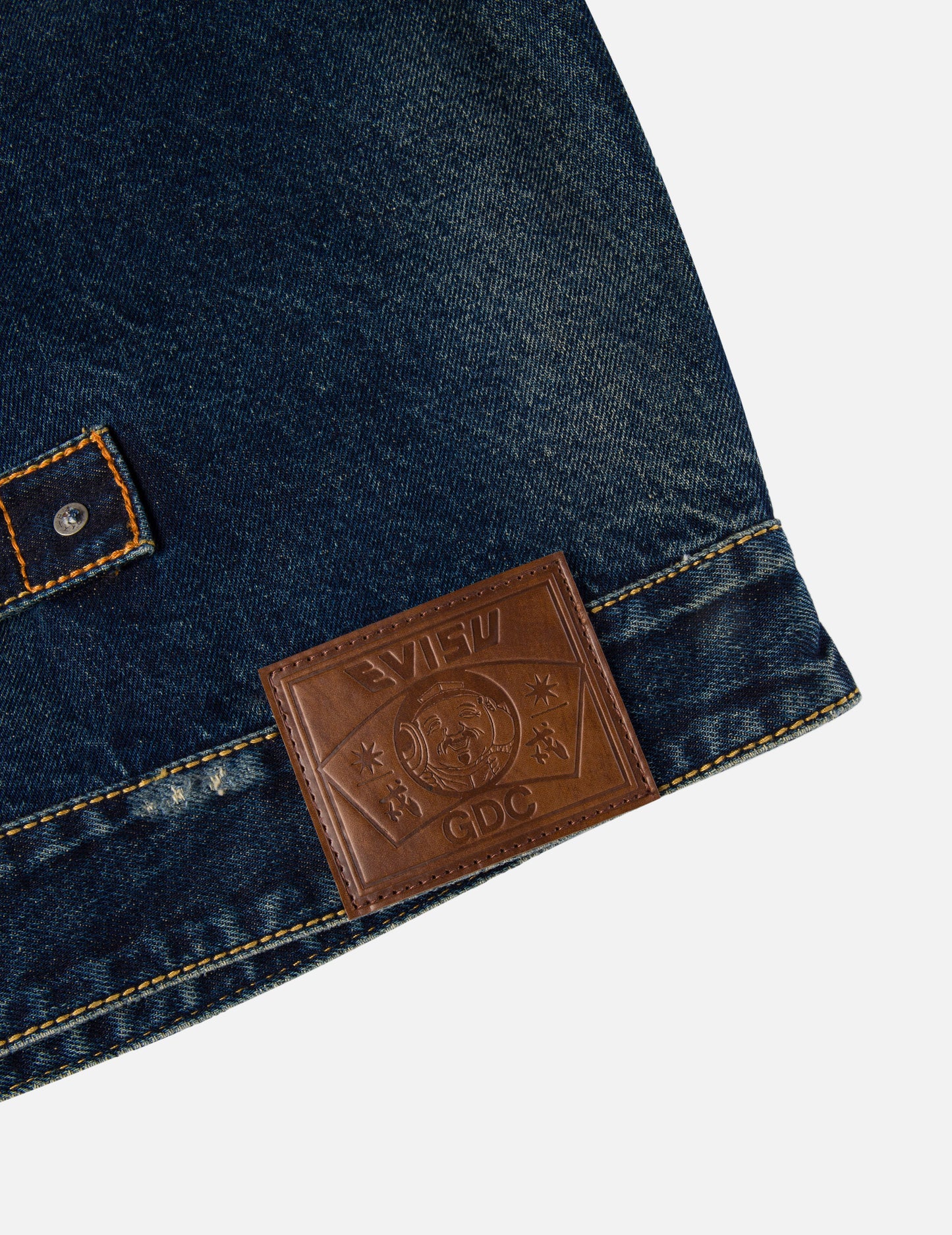 EVISU X GDC 洗水宽版休闲牛仔外套