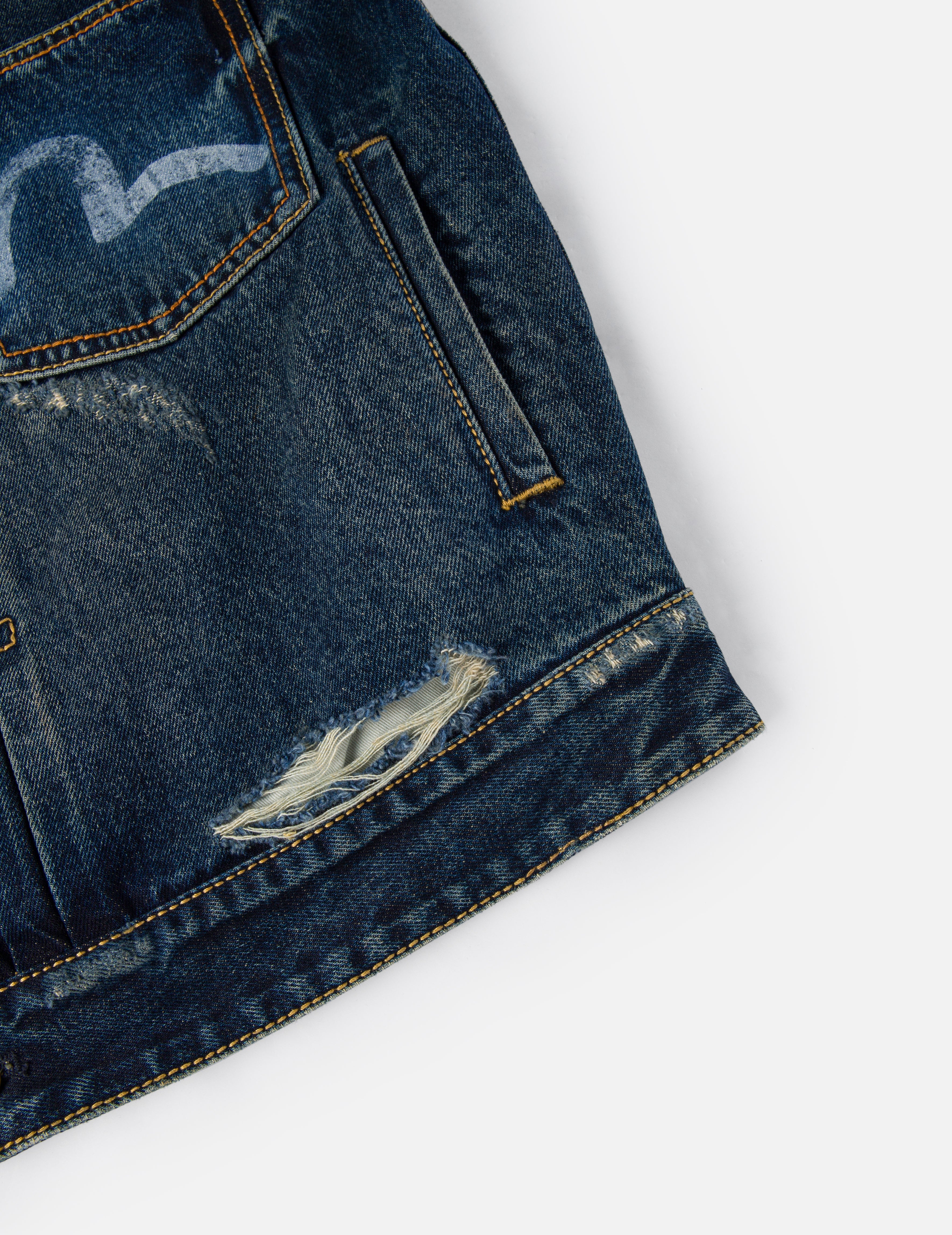 EVISU X GDC 洗水宽版休闲牛仔外套