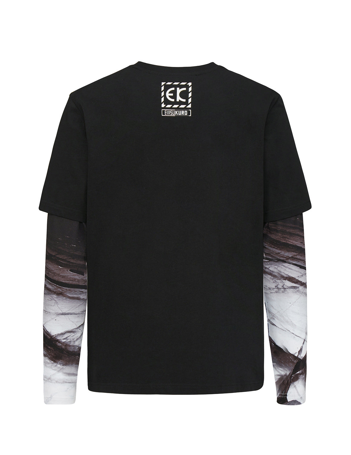 Glacier Print Sleeve Mock 2-in-1 T-shirt