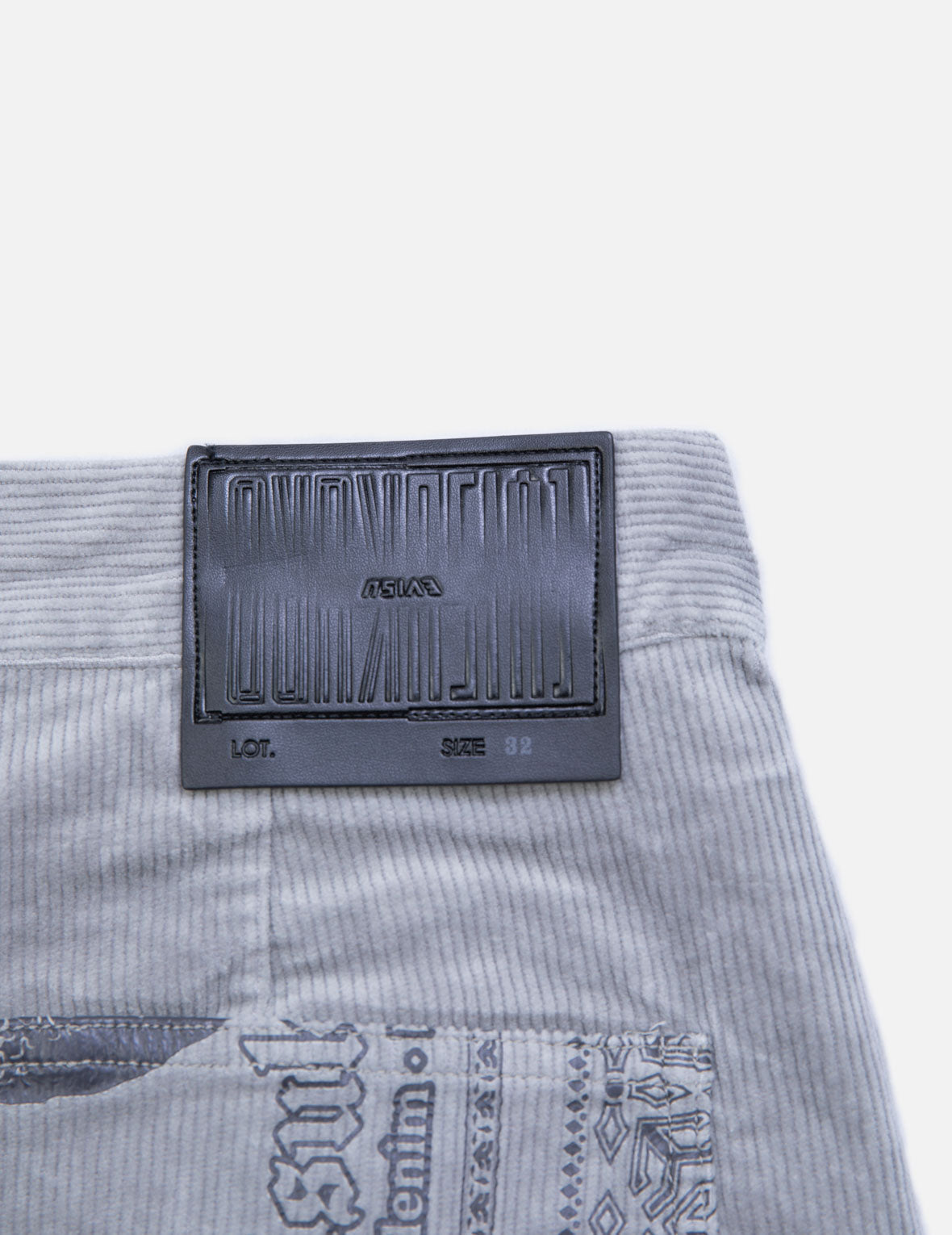 Paisley Print Pocket Corduroy Worker Pants