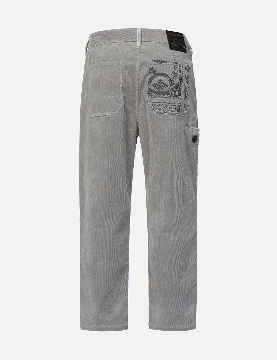Paisley Print Pocket Corduroy Worker Pants