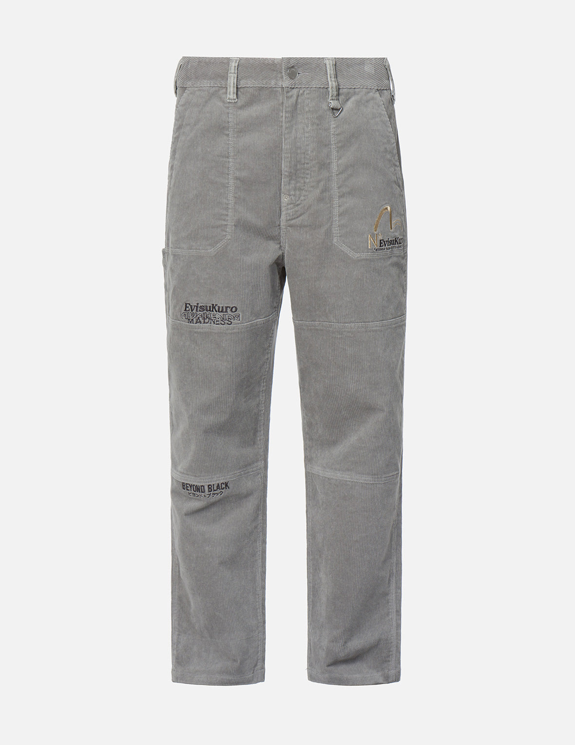 Paisley Print Pocket Corduroy Worker Pants