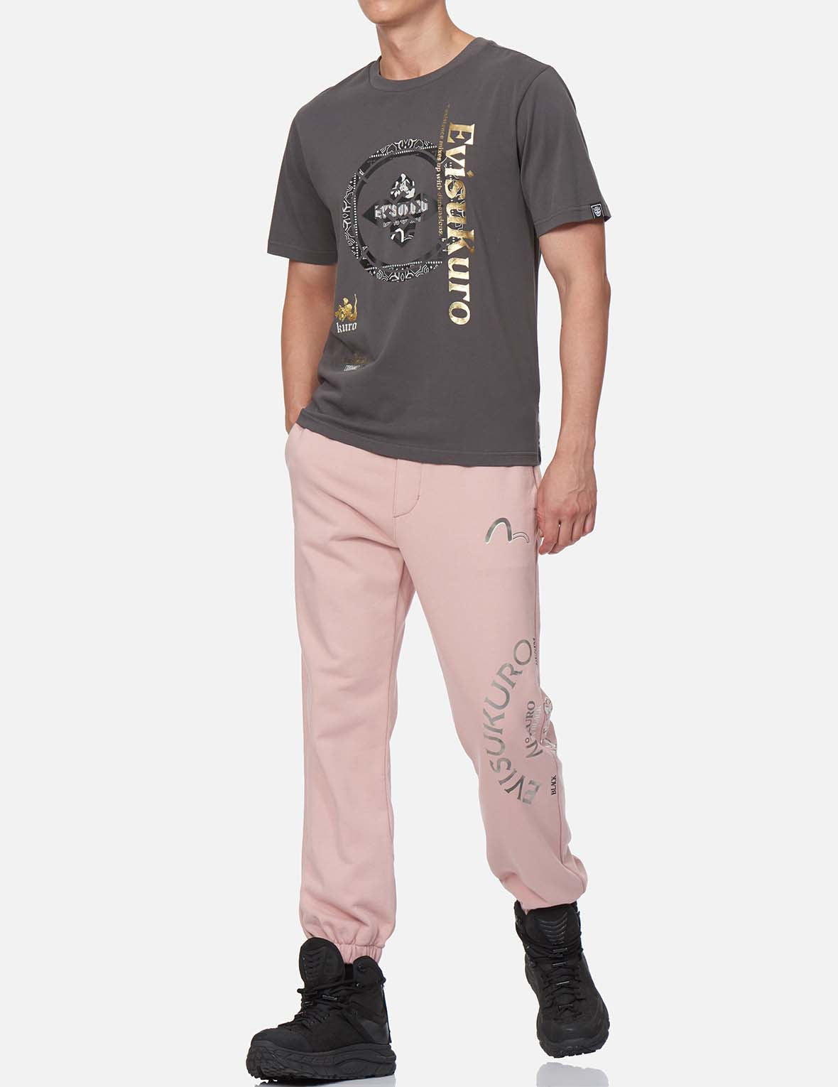 Ukiyo-E Collage Print Sweatpants