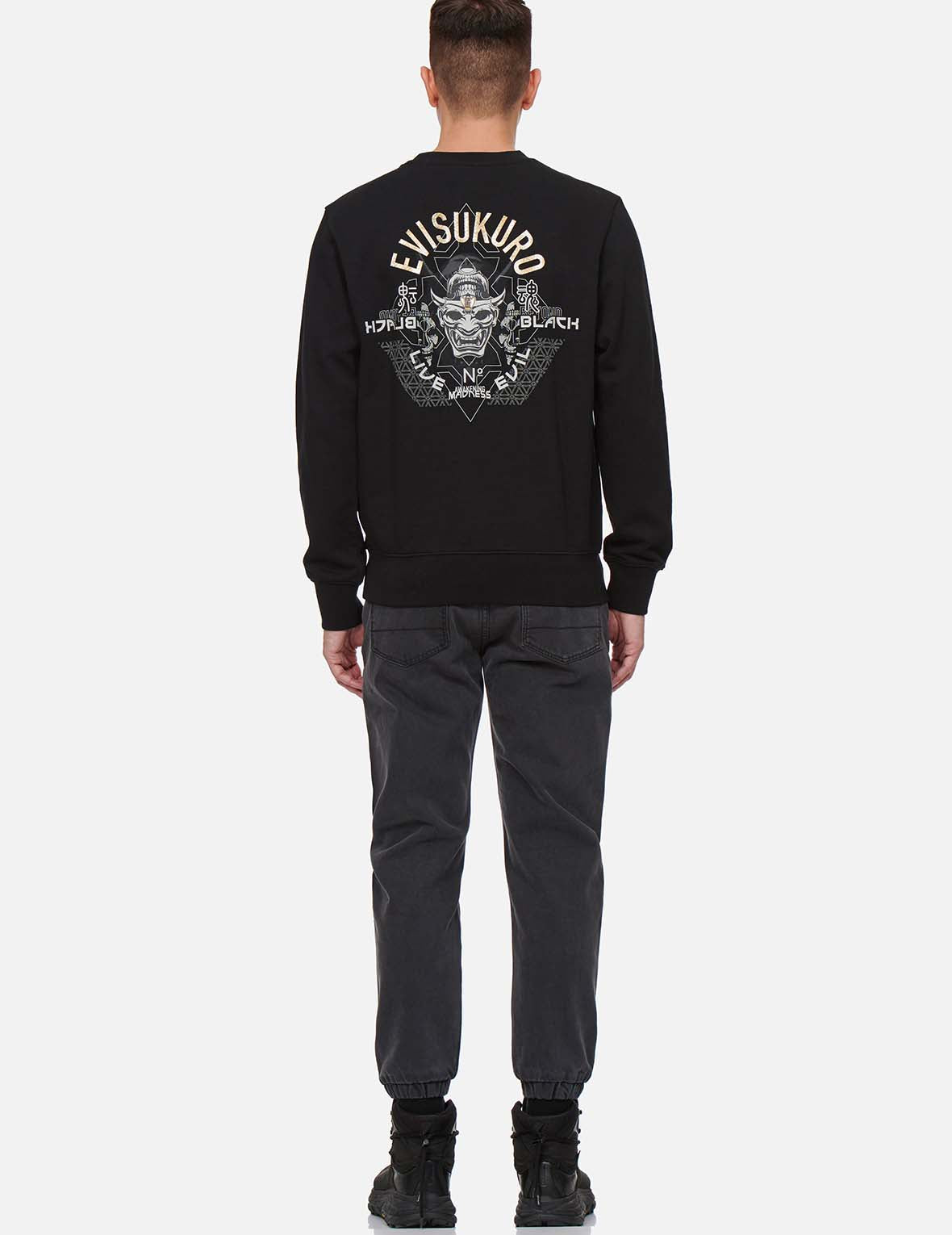 Hannya and Sashiko Print Sweatshirt