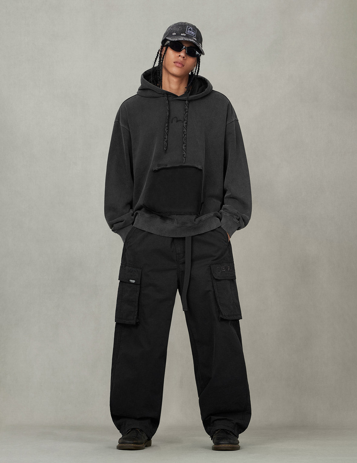 Seagull and EVISUKURO E Embroidery Loose Fit Hoodie