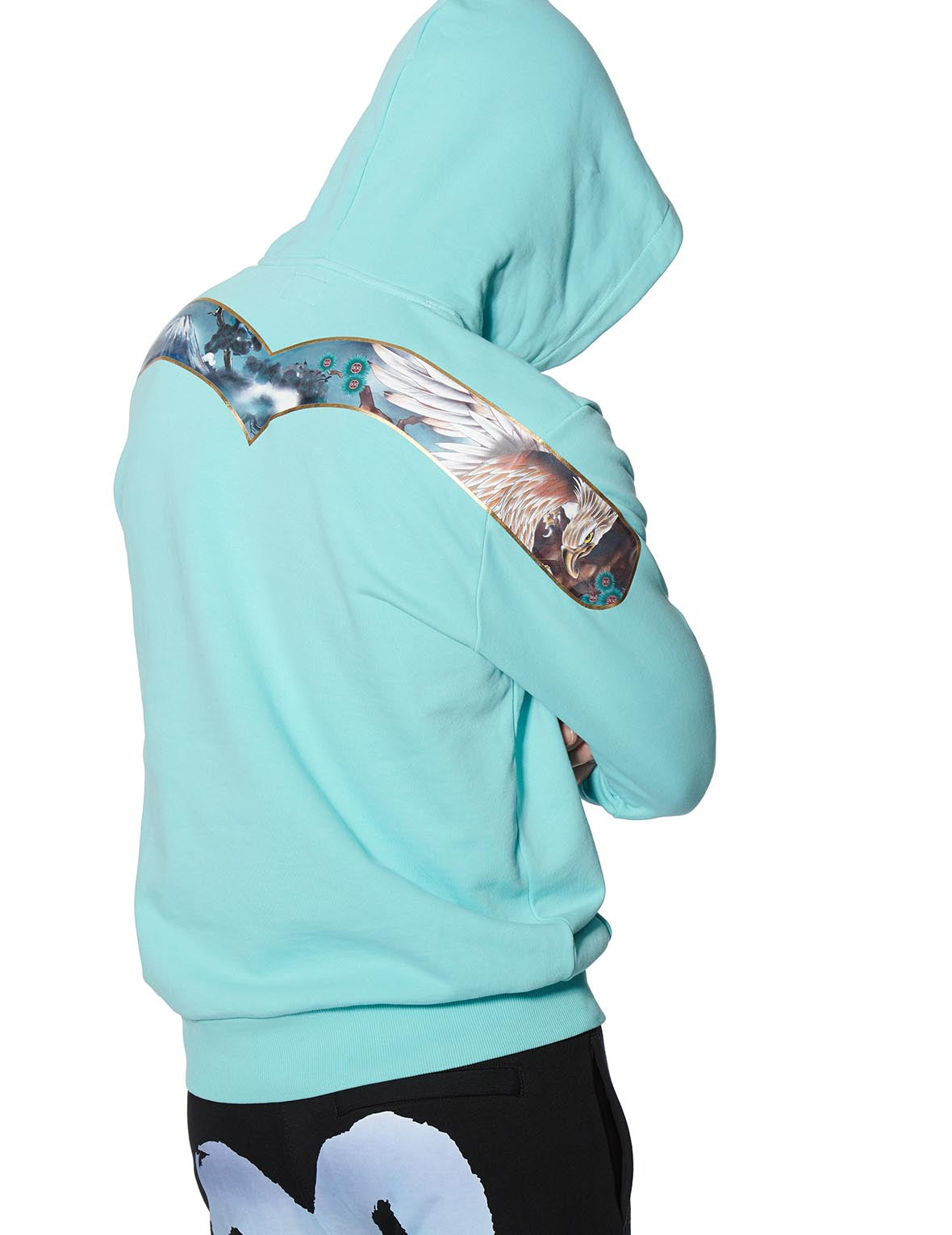 Mount Fuji-patterned Daicock Print Hoodie