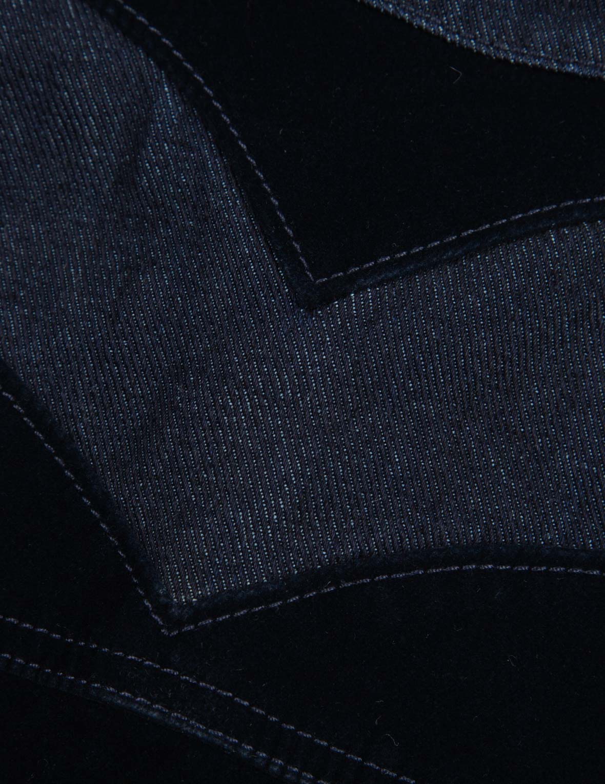 Denim Daicock Insert Velvet Jacket