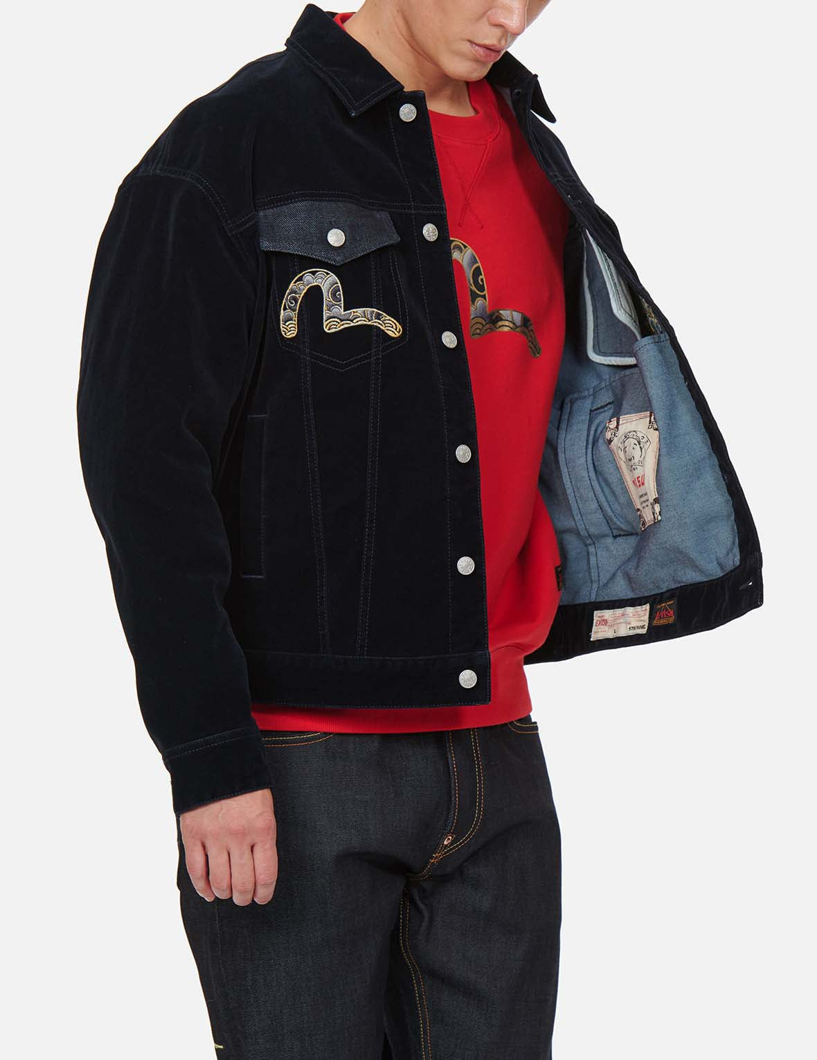 Denim Daicock Insert Velvet Jacket