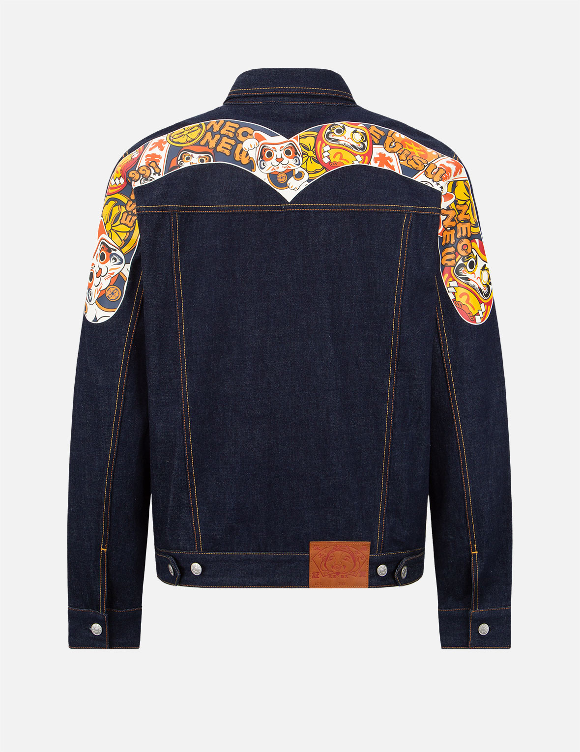 EVISU Squad Daicock Print Denim Jacket