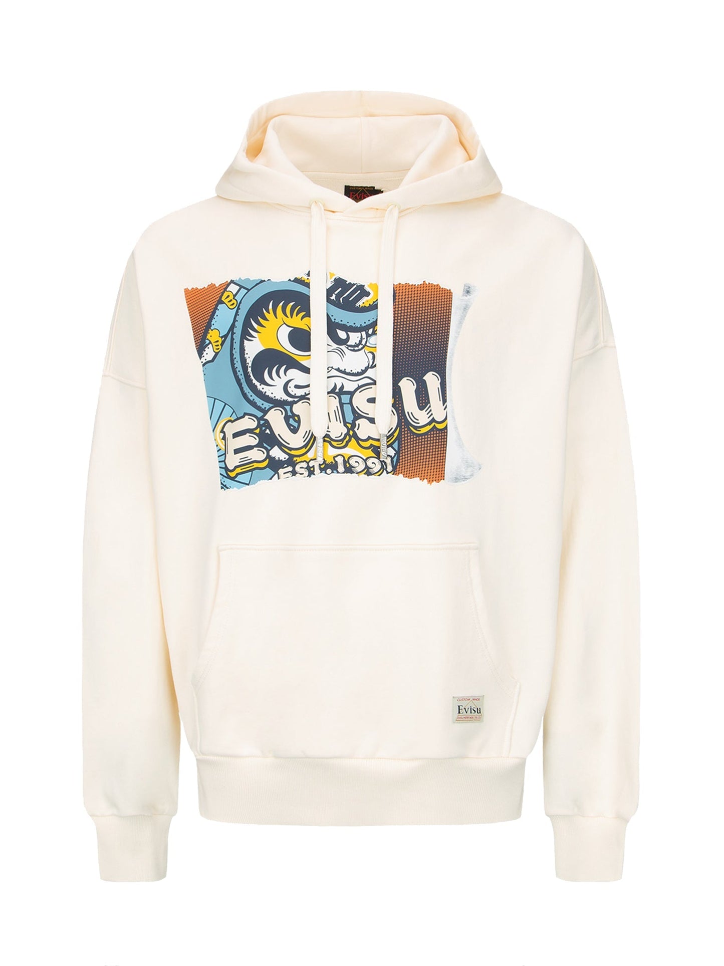 Tear-off Daruma Poster Print Hooded Sweatshirt