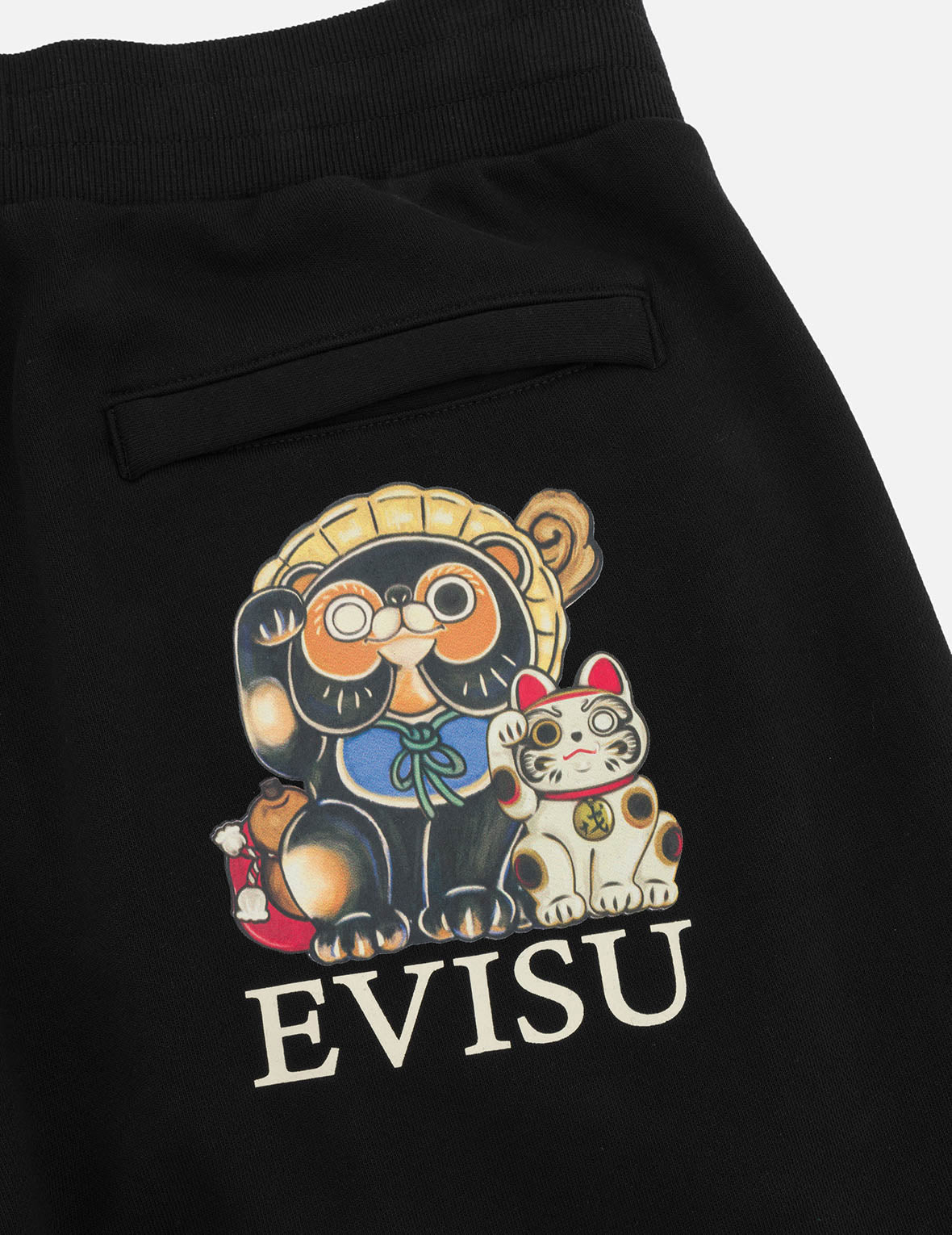 Tanuki Print Straight Fit Sweatpants