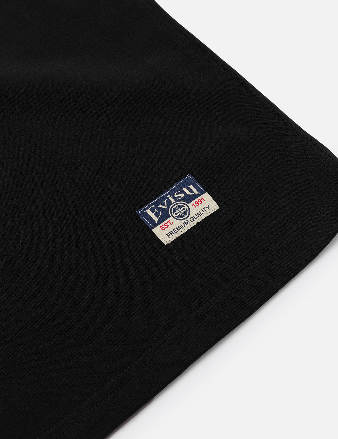 祥云印花和商标刺子绣宽版休闲T恤