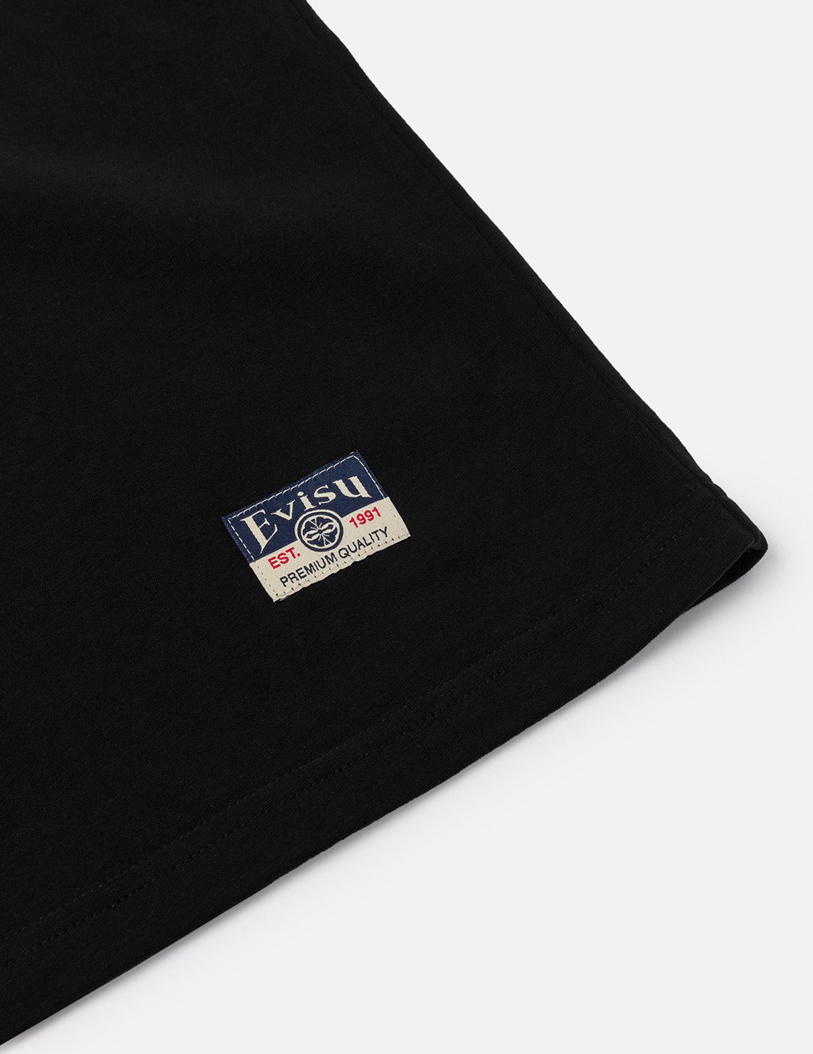 祥云印花和商标刺子绣宽版休闲T恤