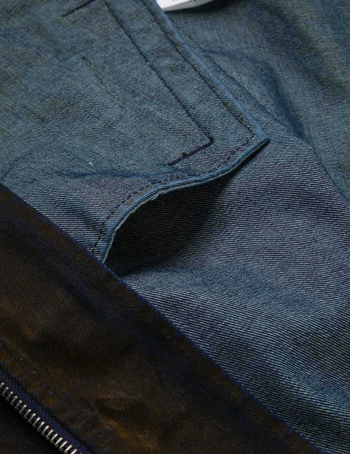 Skull and Logo Embroidery Fashion Fit Heavy Washed Denim Jacket