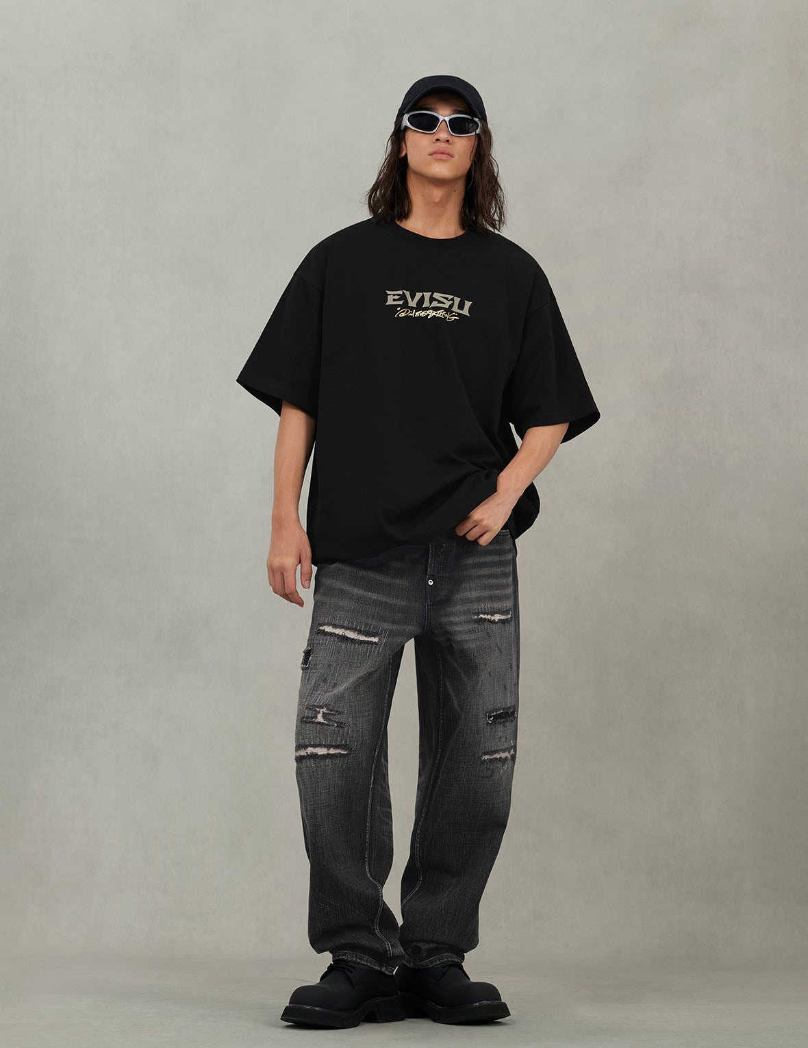 7-Pocket Design Washed Vintage Relax Fit Jeans #2030