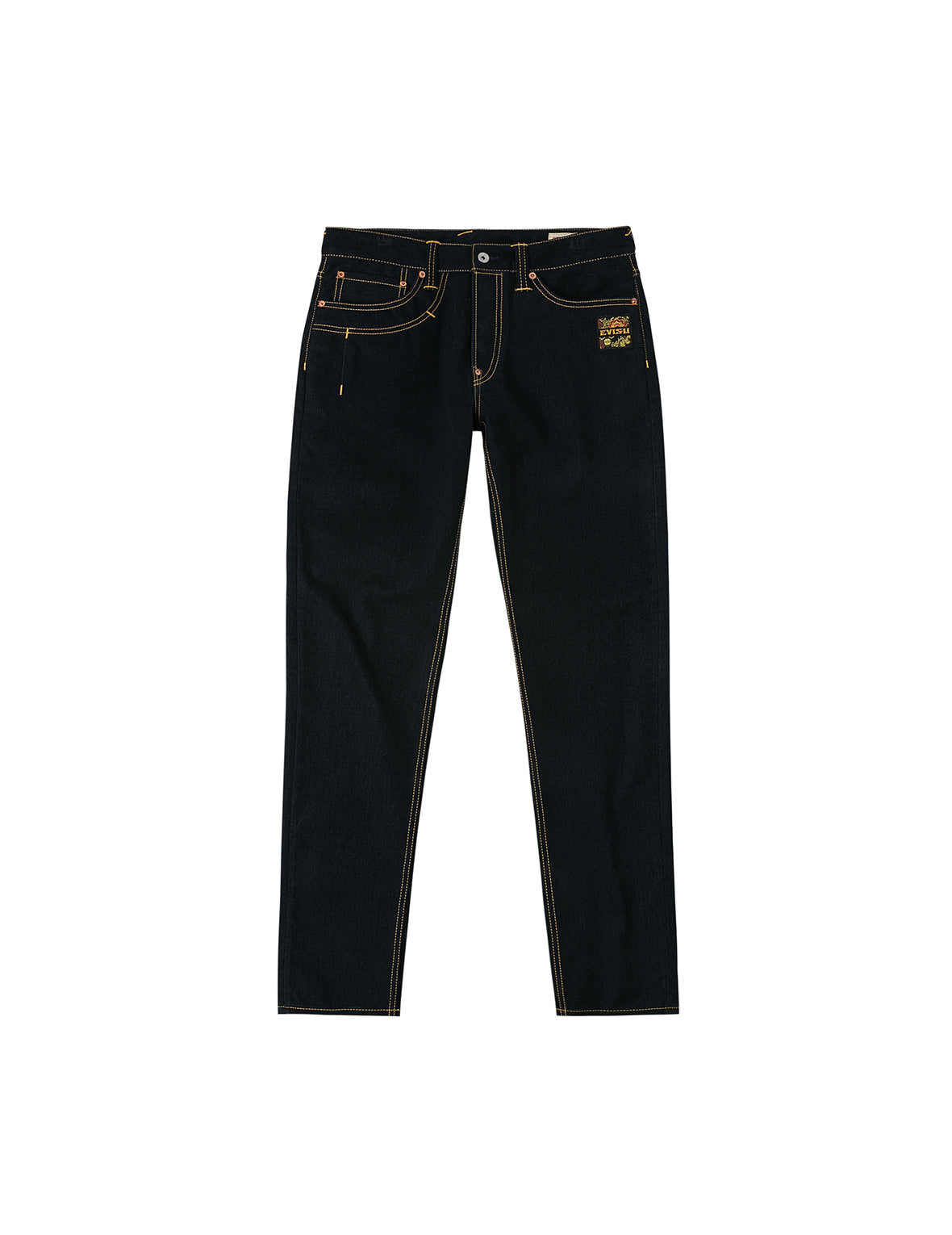 Logo Embroidery and Seagull Print Taper Fit Jeans #2017