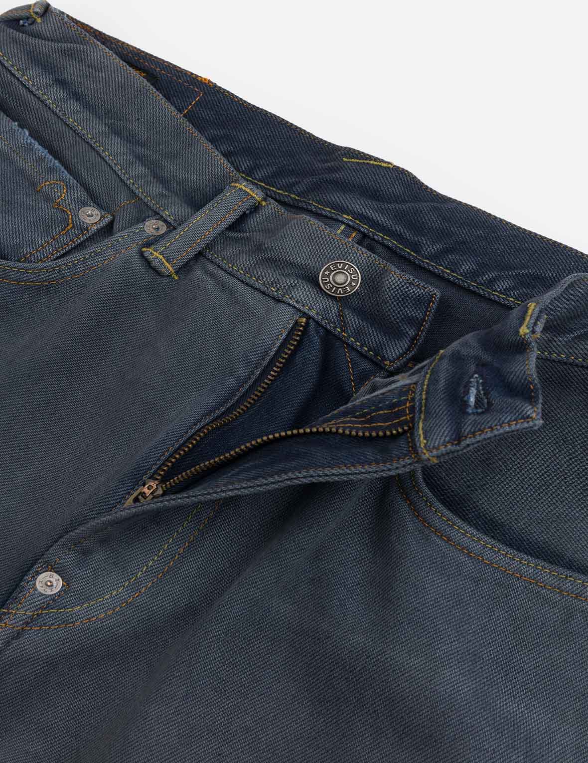 Skull Seagull Print Pockets Fashion Fit Denim Jeans