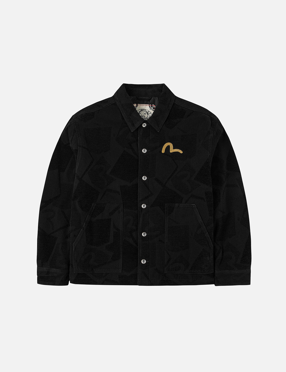 Allover Seagull Jacquard  Regular Fit Chore Jacket