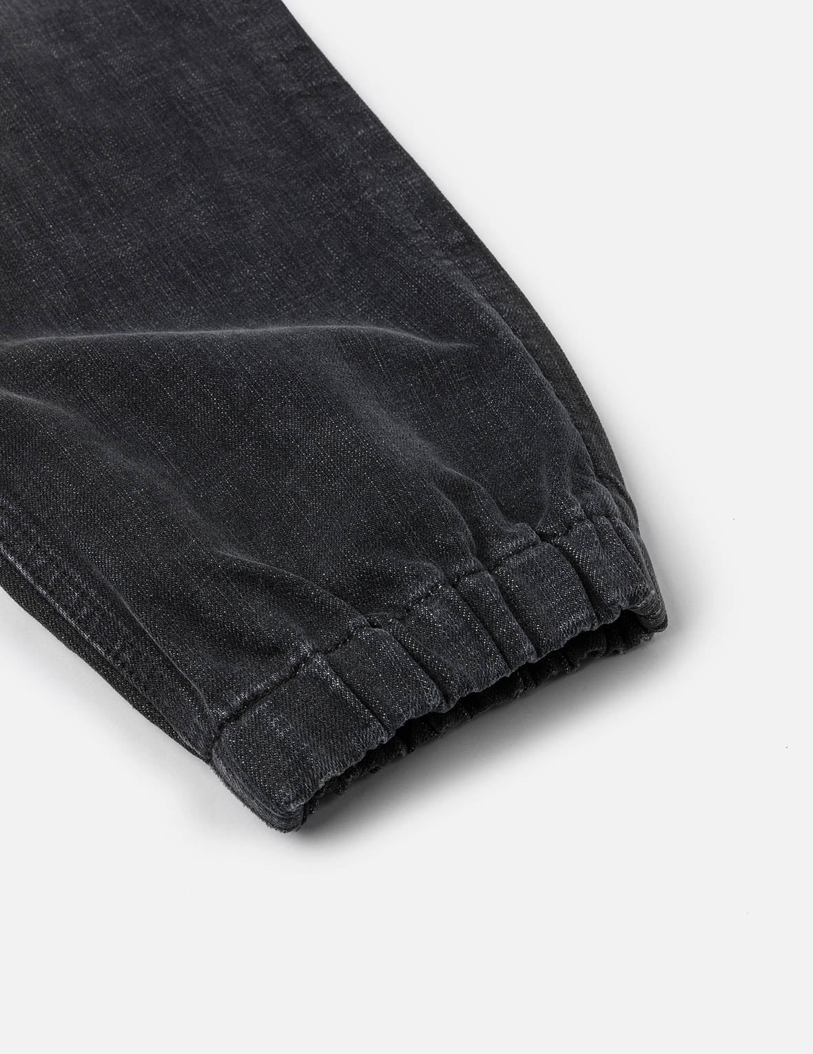 Emboss Seagull and Logo Regular Fit Denim Jogger