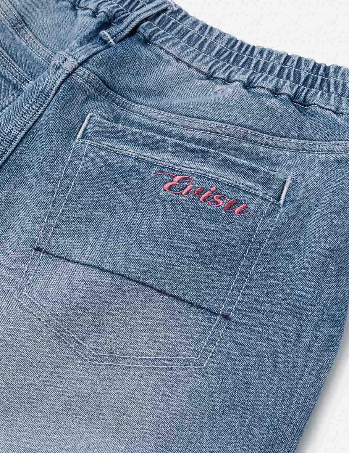 Henohenomohe Godhead Print Loose Fit Denim Joggers