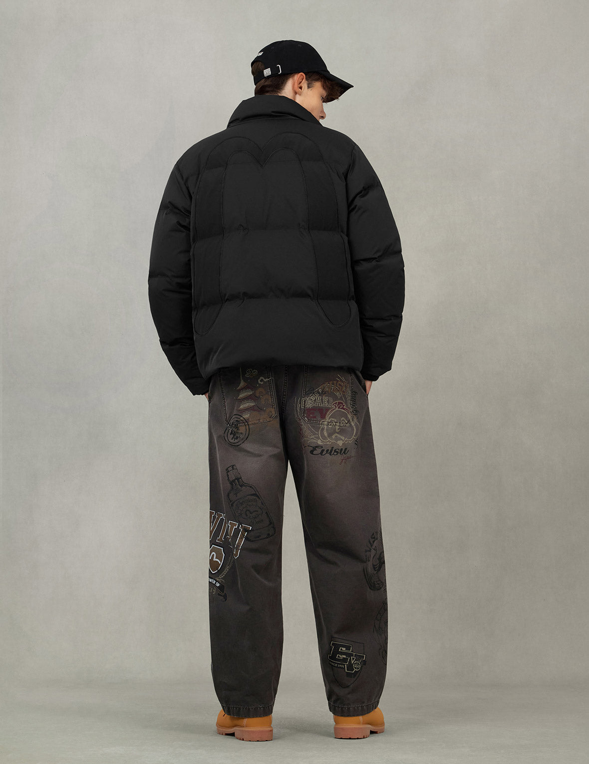 Inserted Daicock Embroidery Regular Fit Down Jacket