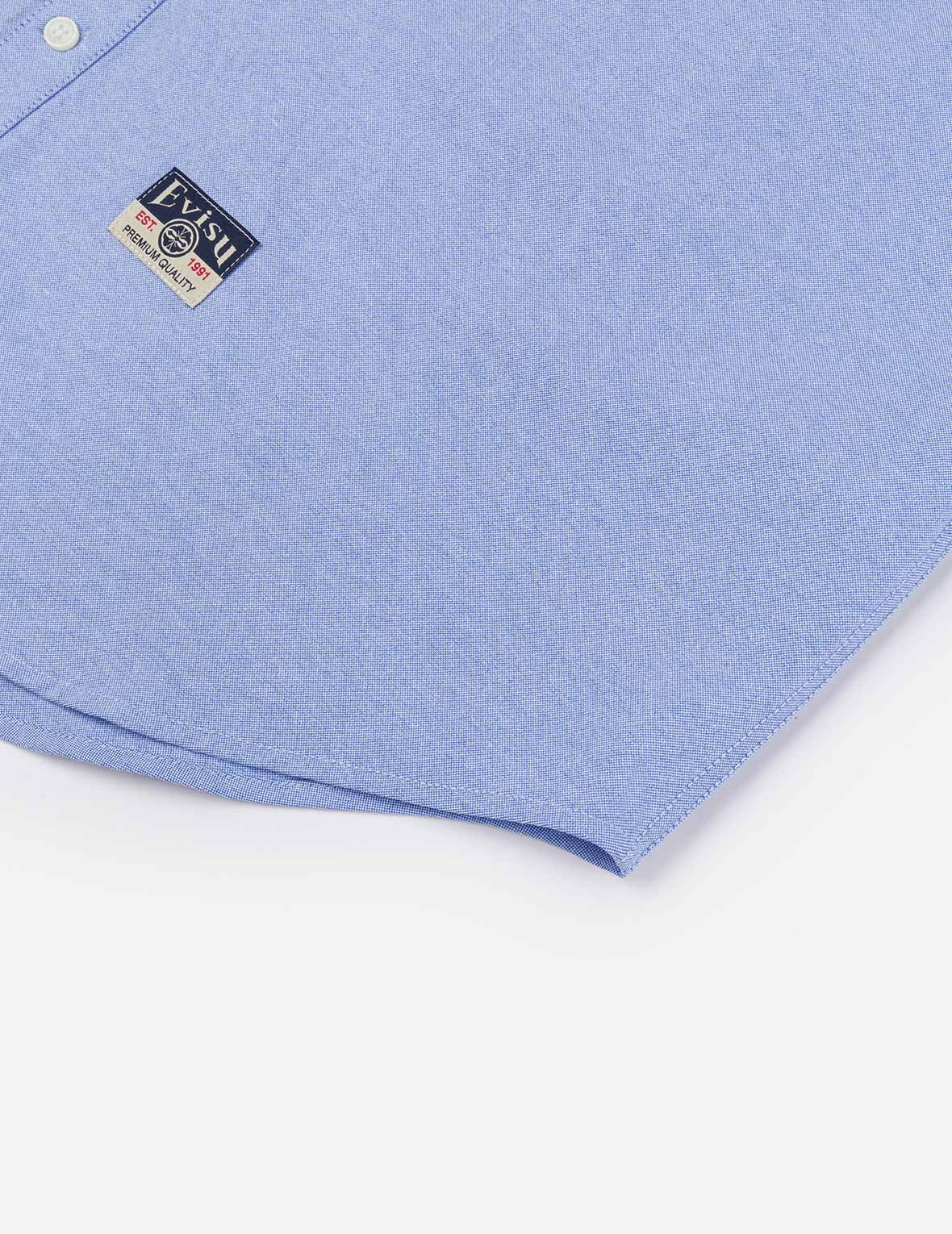 Logo Sashiko and Seagull Print Relax Fit Long-sleeve Shirt