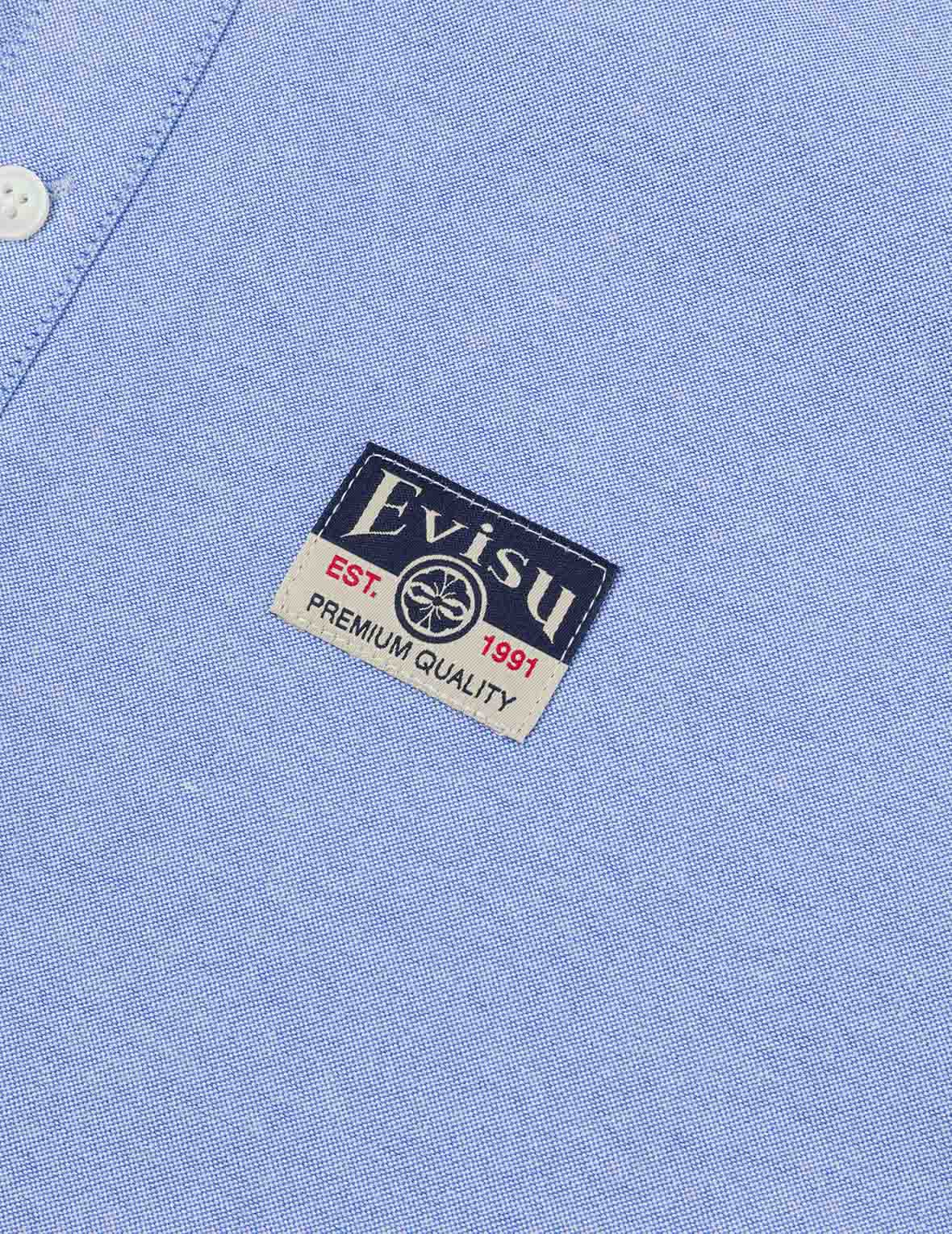 Logo Sashiko and Seagull Print Relax Fit Long-sleeve Shirt