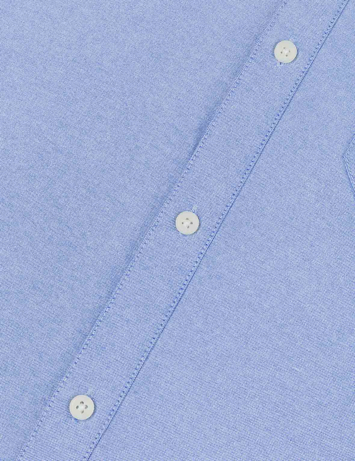 Logo Sashiko and Seagull Print Relax Fit Long-sleeve Shirt