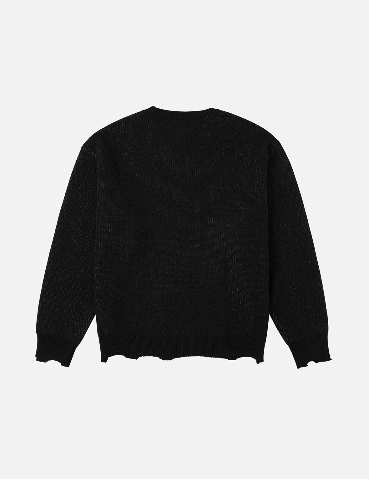 Seagull and Logo Intarsia Relax Fit Knitted Sweater