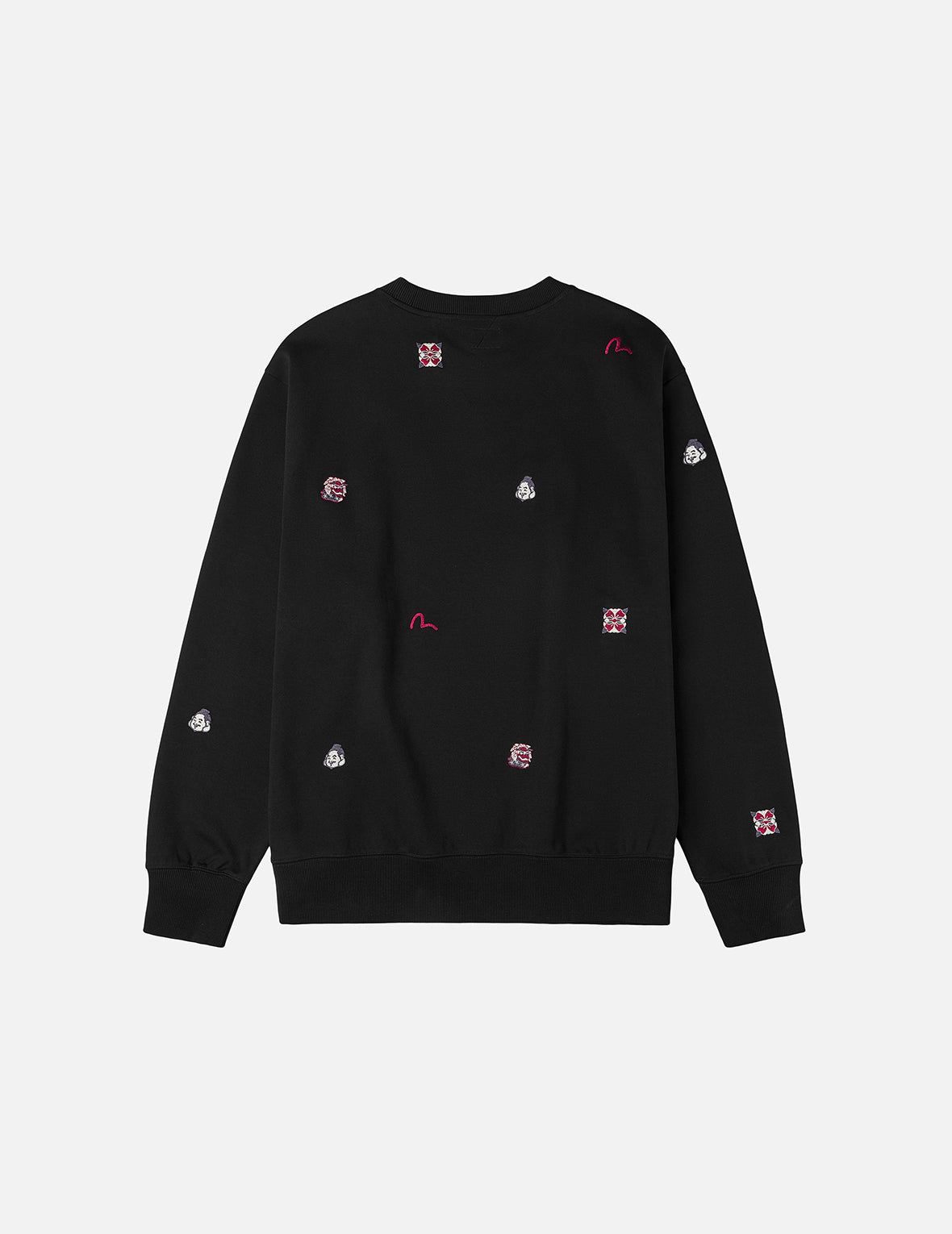 Allover Multi Logos Embroidery Relax Fit Sweatshirt