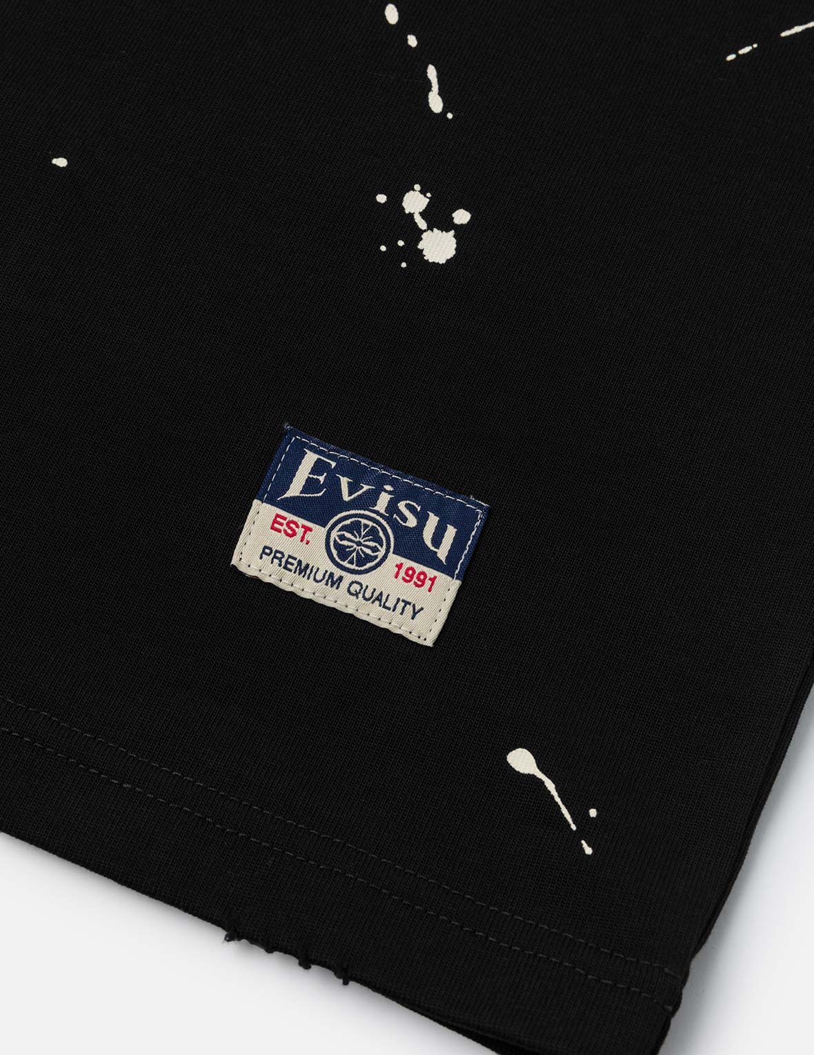 Graffiti-Style Seagull and Logo Print Relax Fit T-Shirt