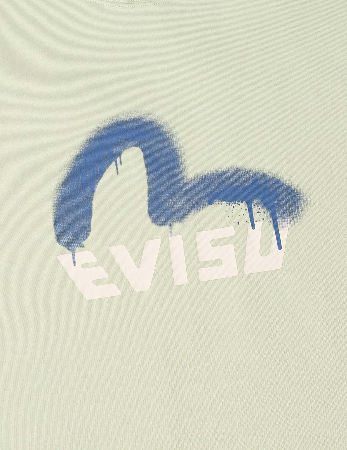 Graffiti-Style Seagull and Logo Print Relax Fit T-Shirt