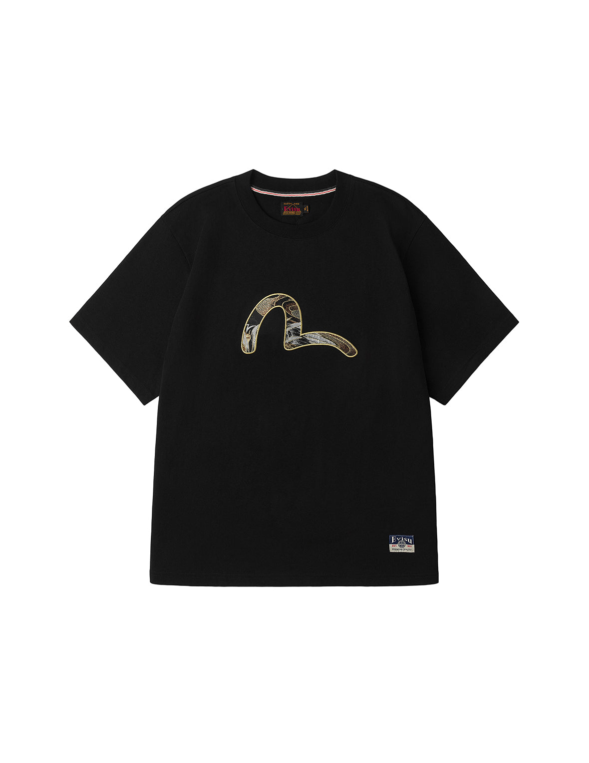 海鸥织锦贴布常规版型T恤