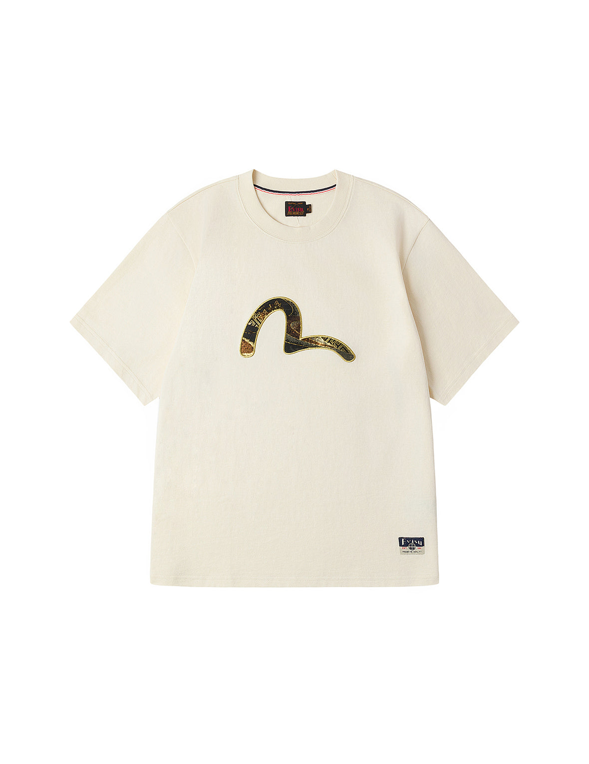 海鸥织锦贴布常规版型T恤