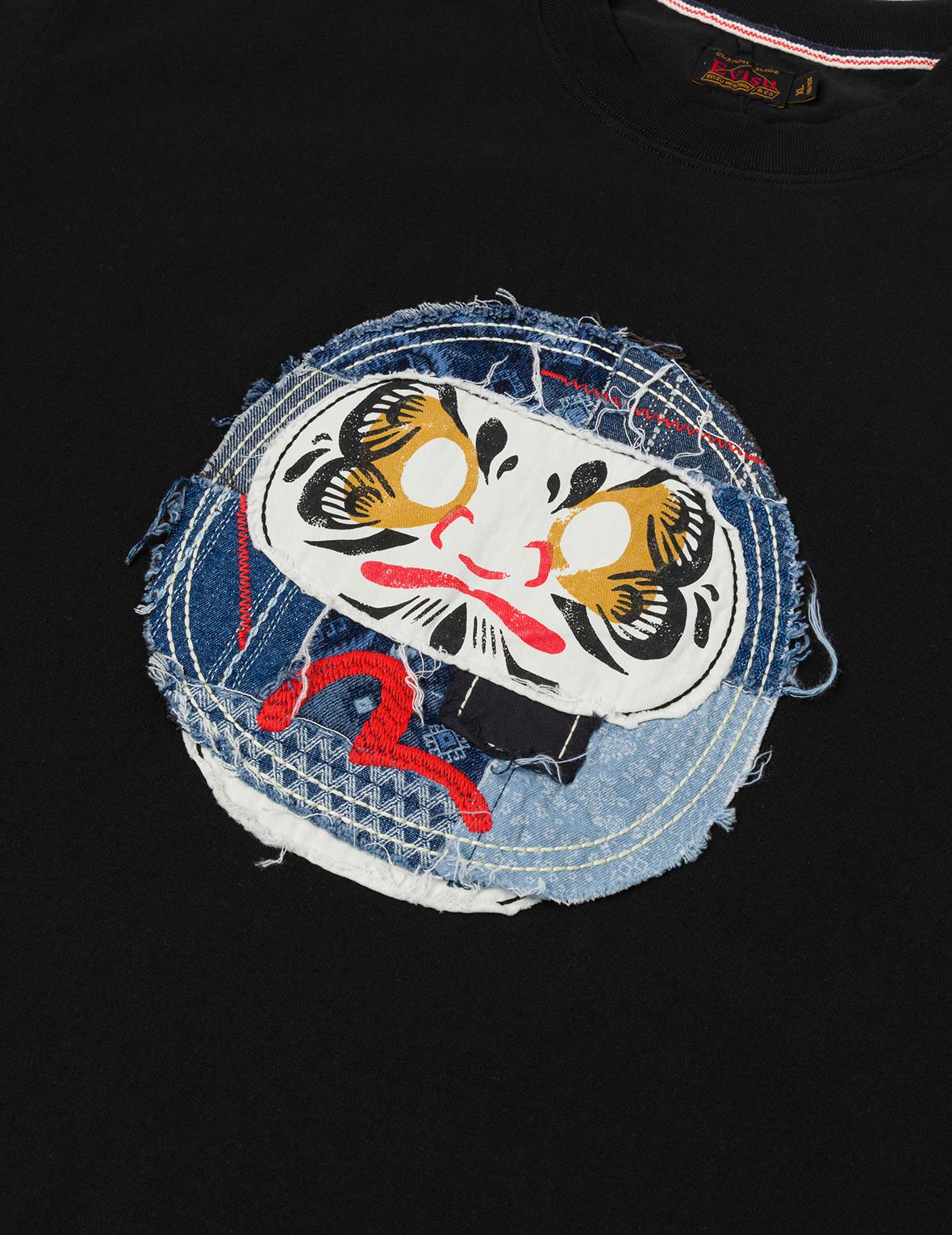 Sashiko Daruma and Seagull Relax Fit T-Shirt