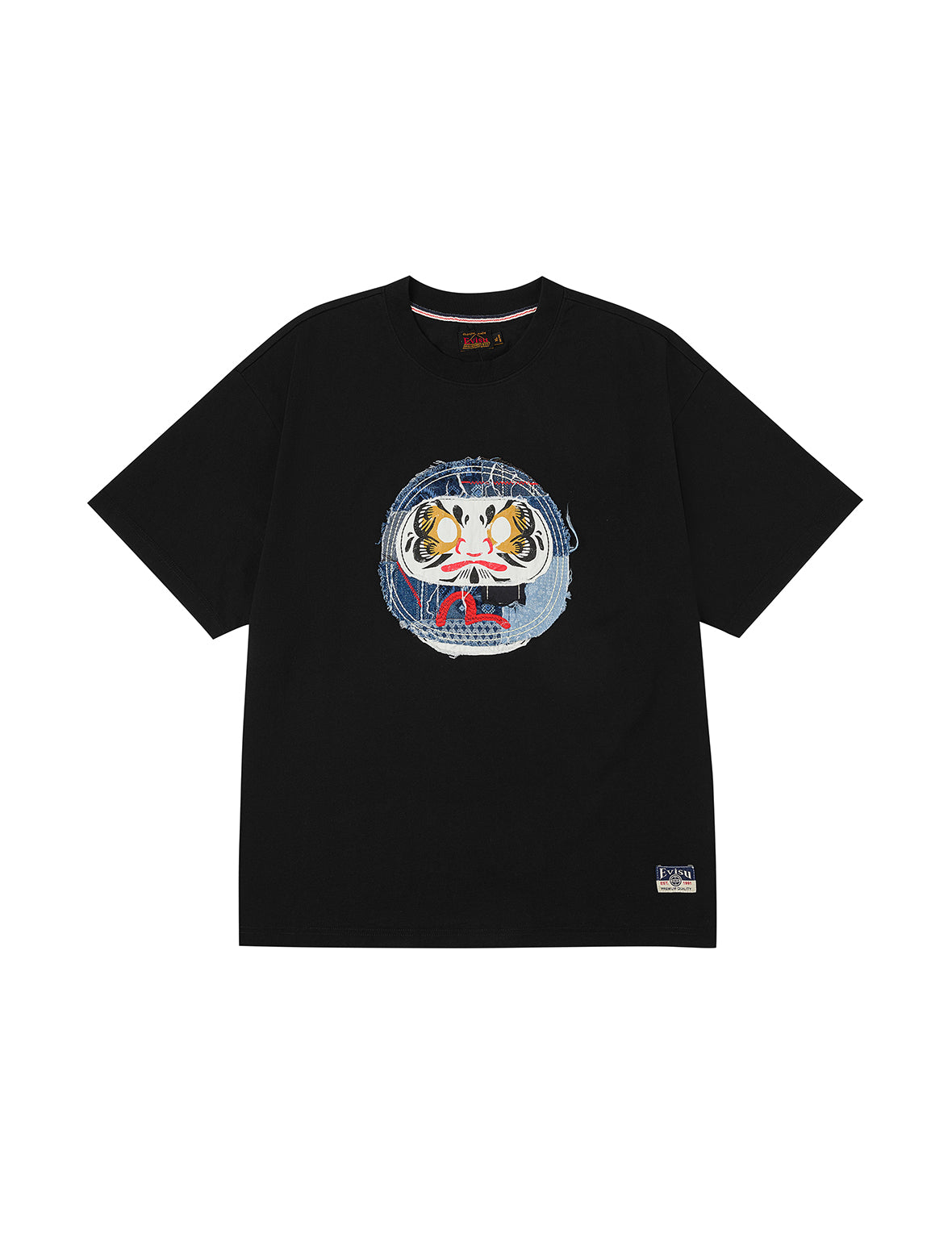 Sashiko Daruma and Seagull Relax Fit T-Shirt