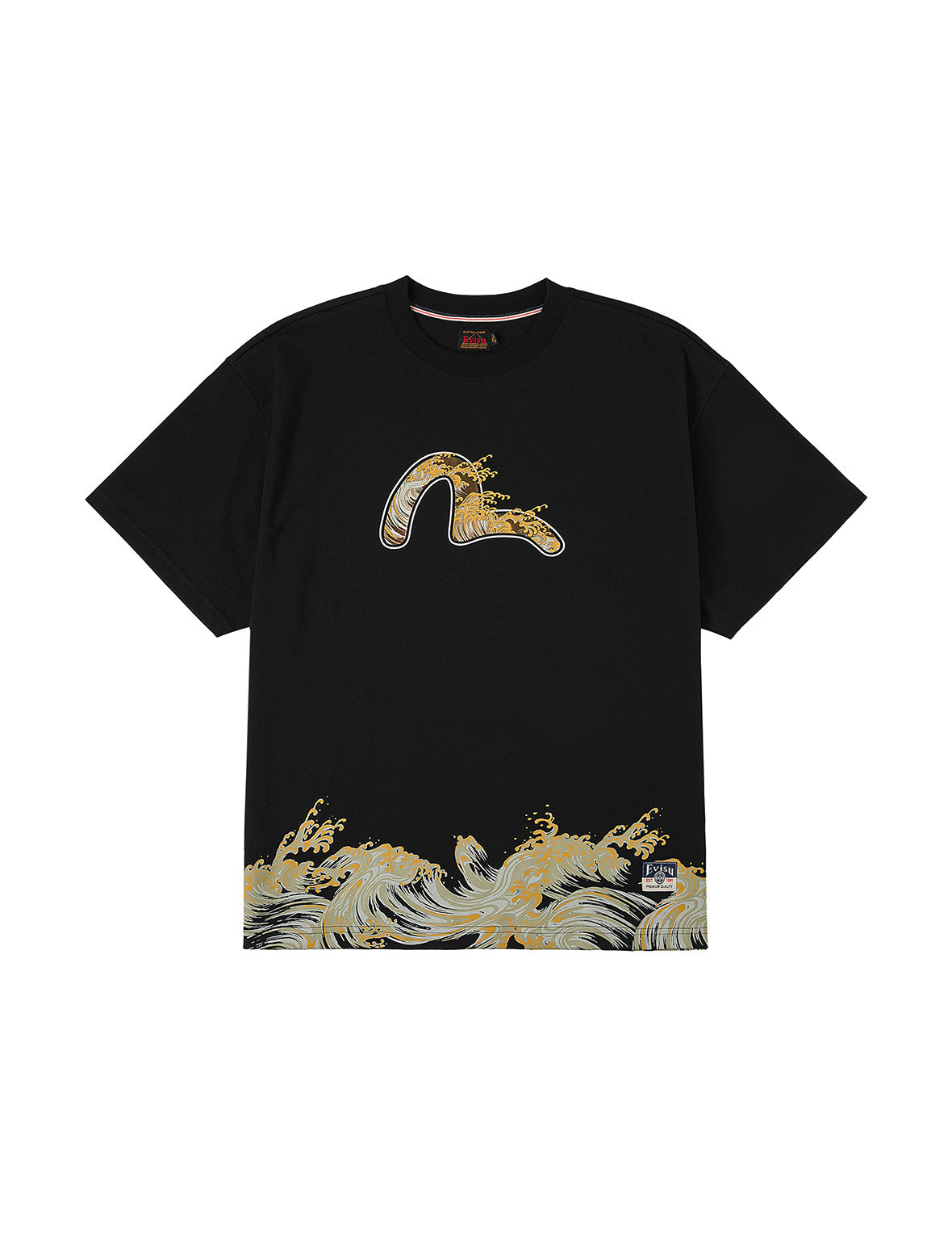 Seagull and Wave Print Relax Fit T-Shirt