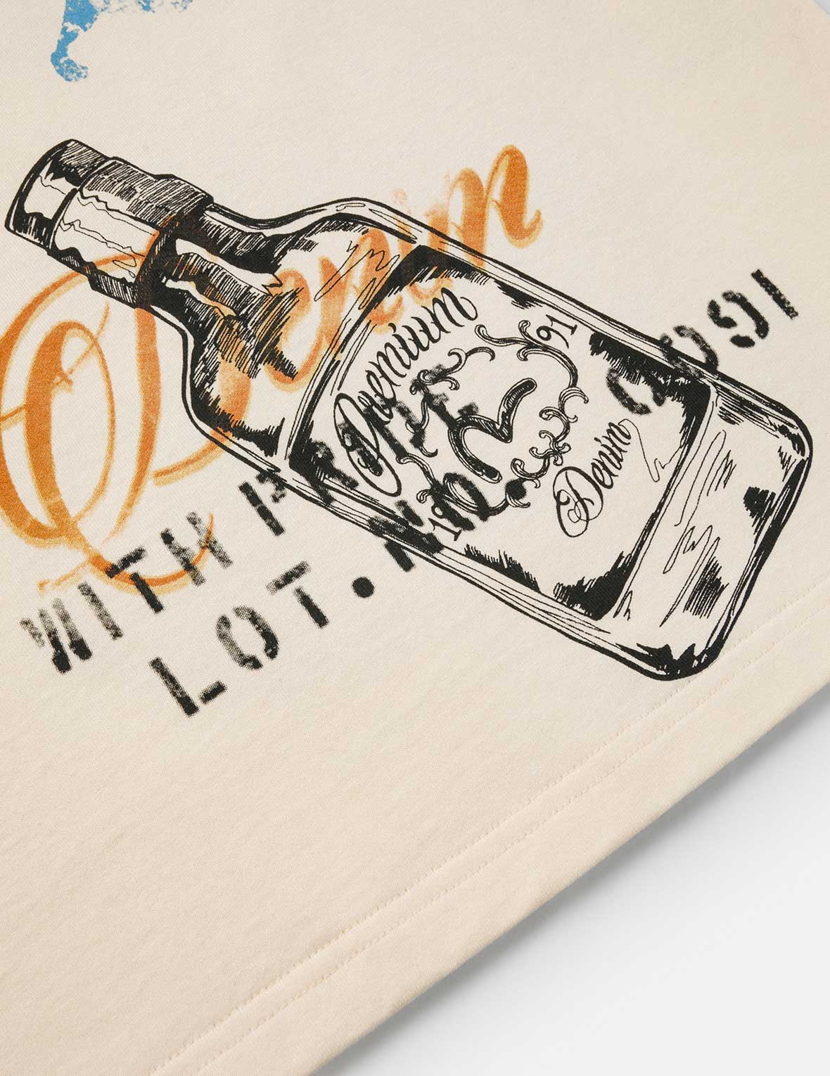 Allover Hand-Drawing Multi Logo Print Regular Fit T-Shirt