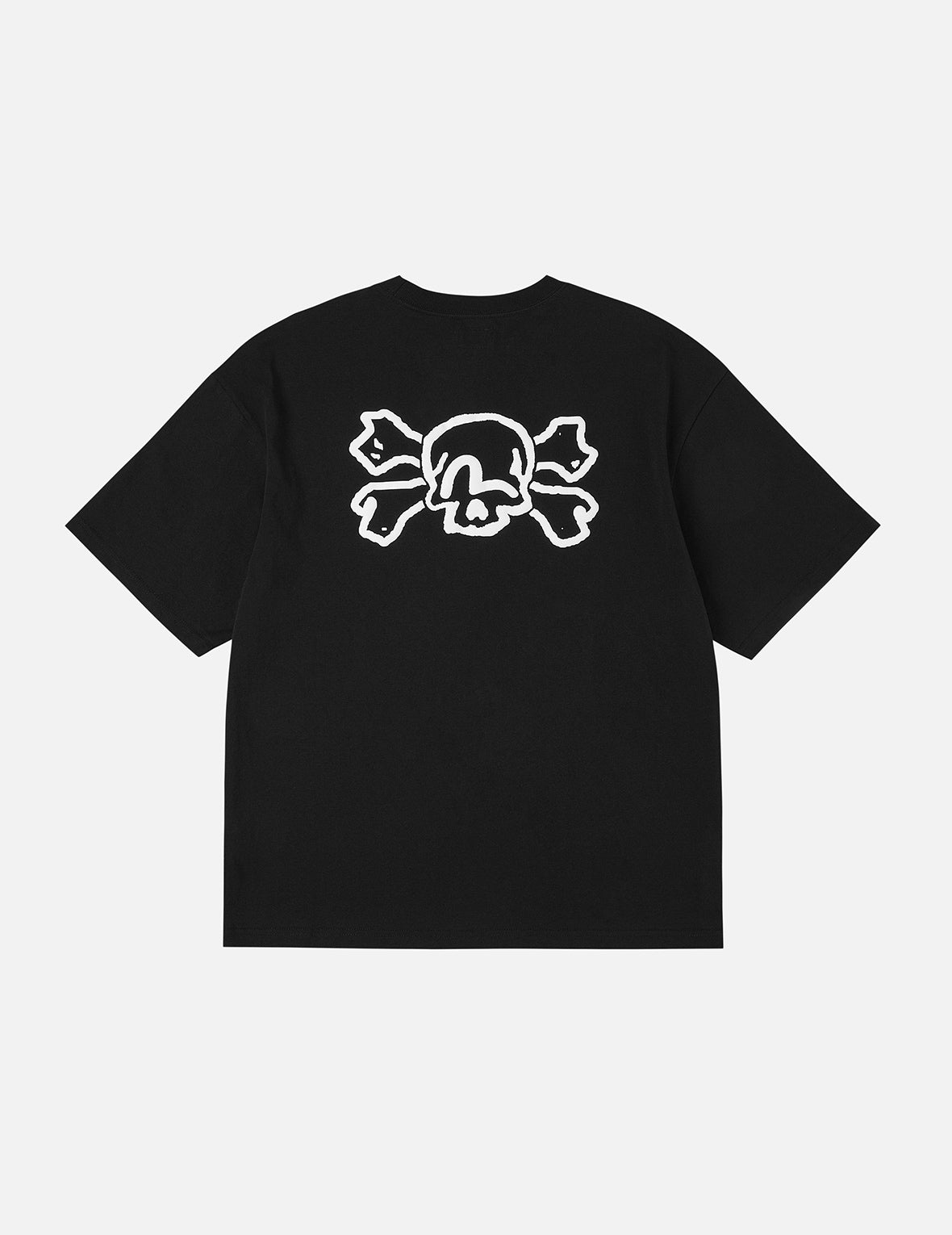Skull and Seagull Print Oversized T-Shirt