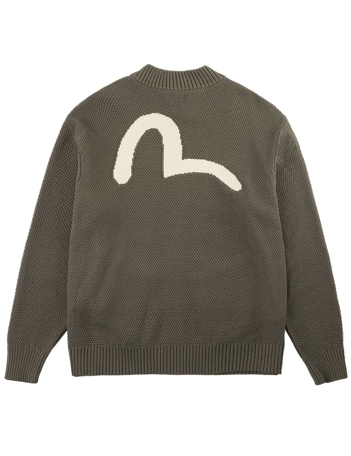Seagull & Evisu Logo Knit Zip Cardigan