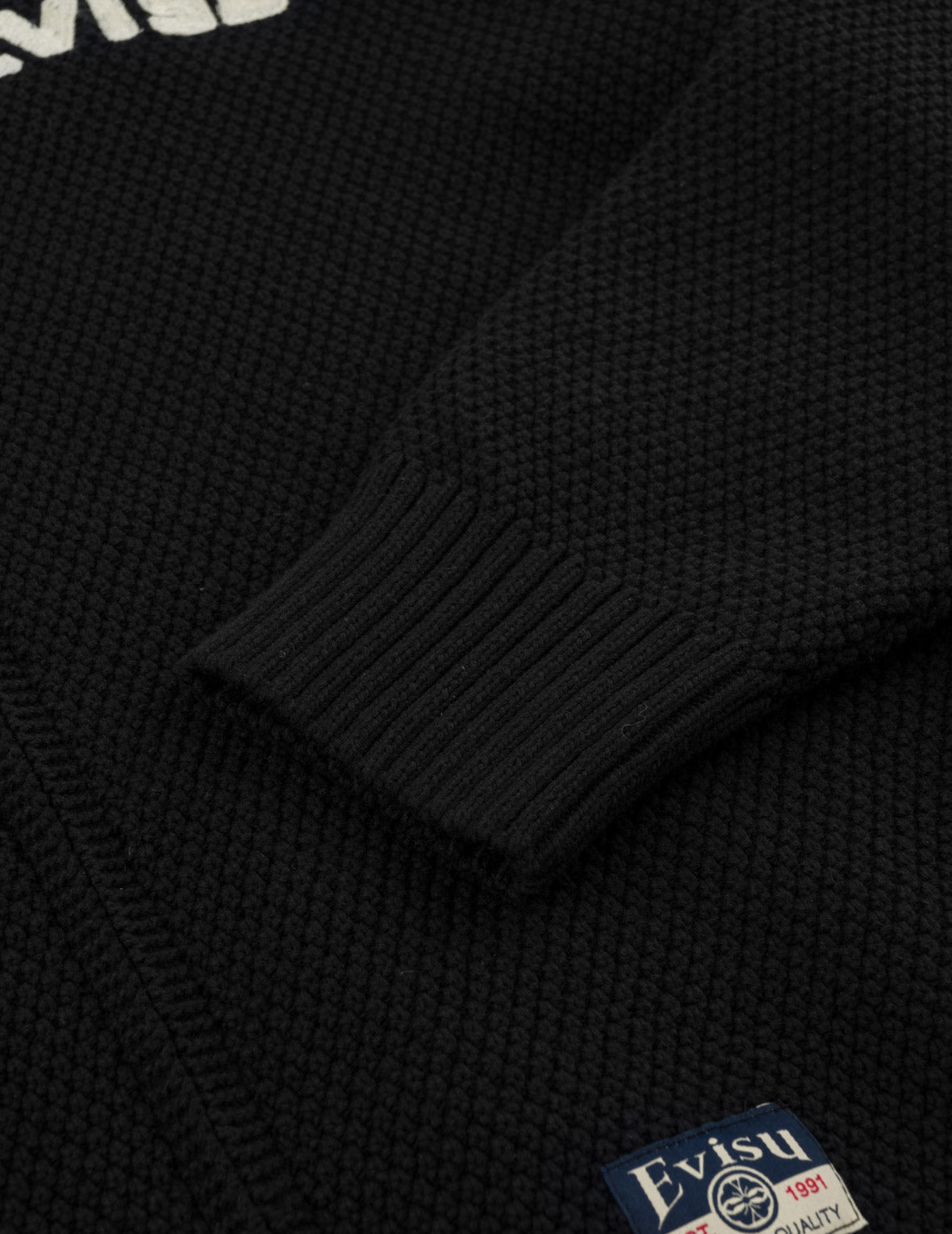 Seagull & Evisu Logo Knit Zip Cardigan